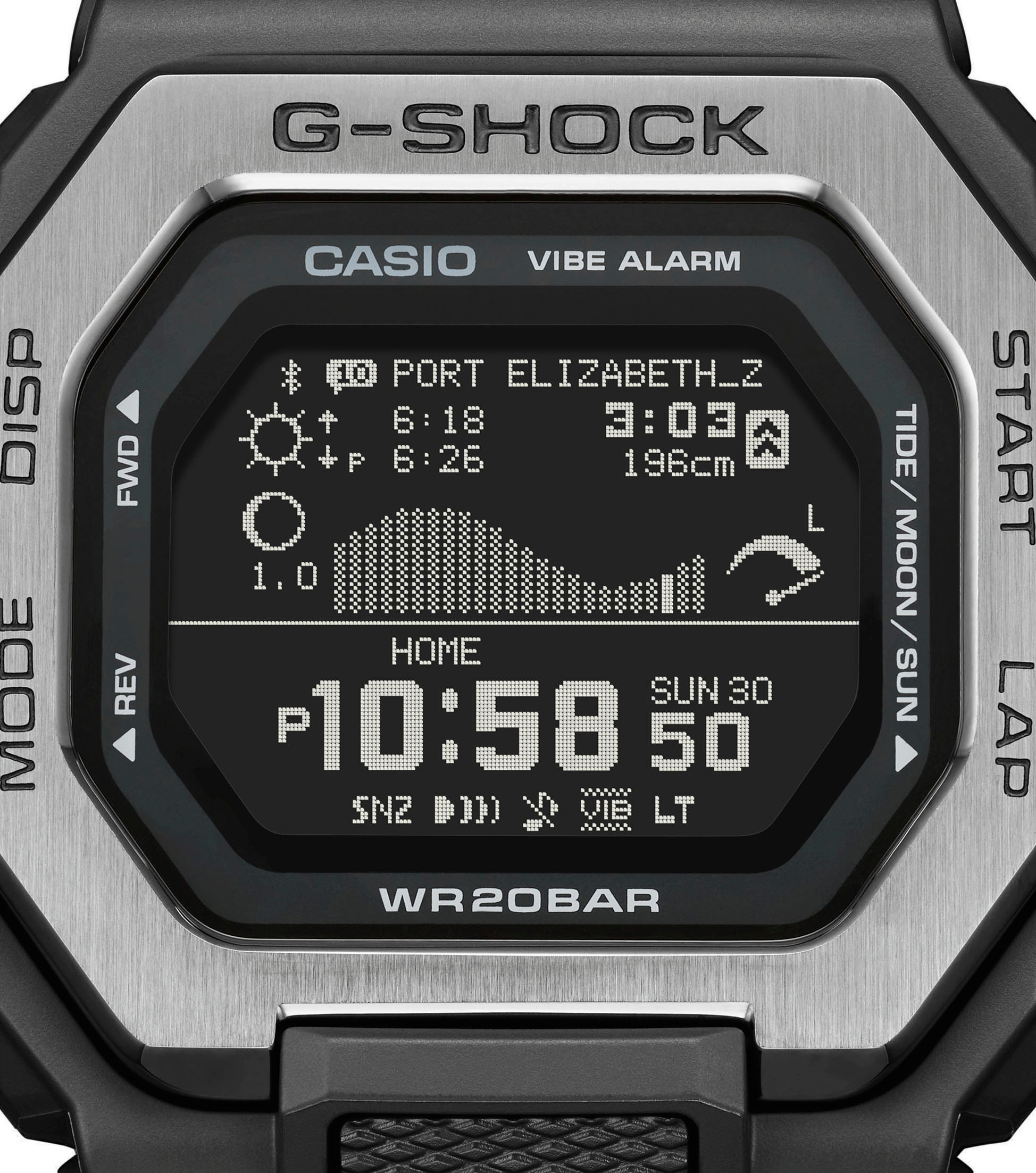 CASIO G-SHOCK Smartwatch, Armbanduhr, Herrenuhr, Bluetooth, Stoppfunktion, Mondphase)