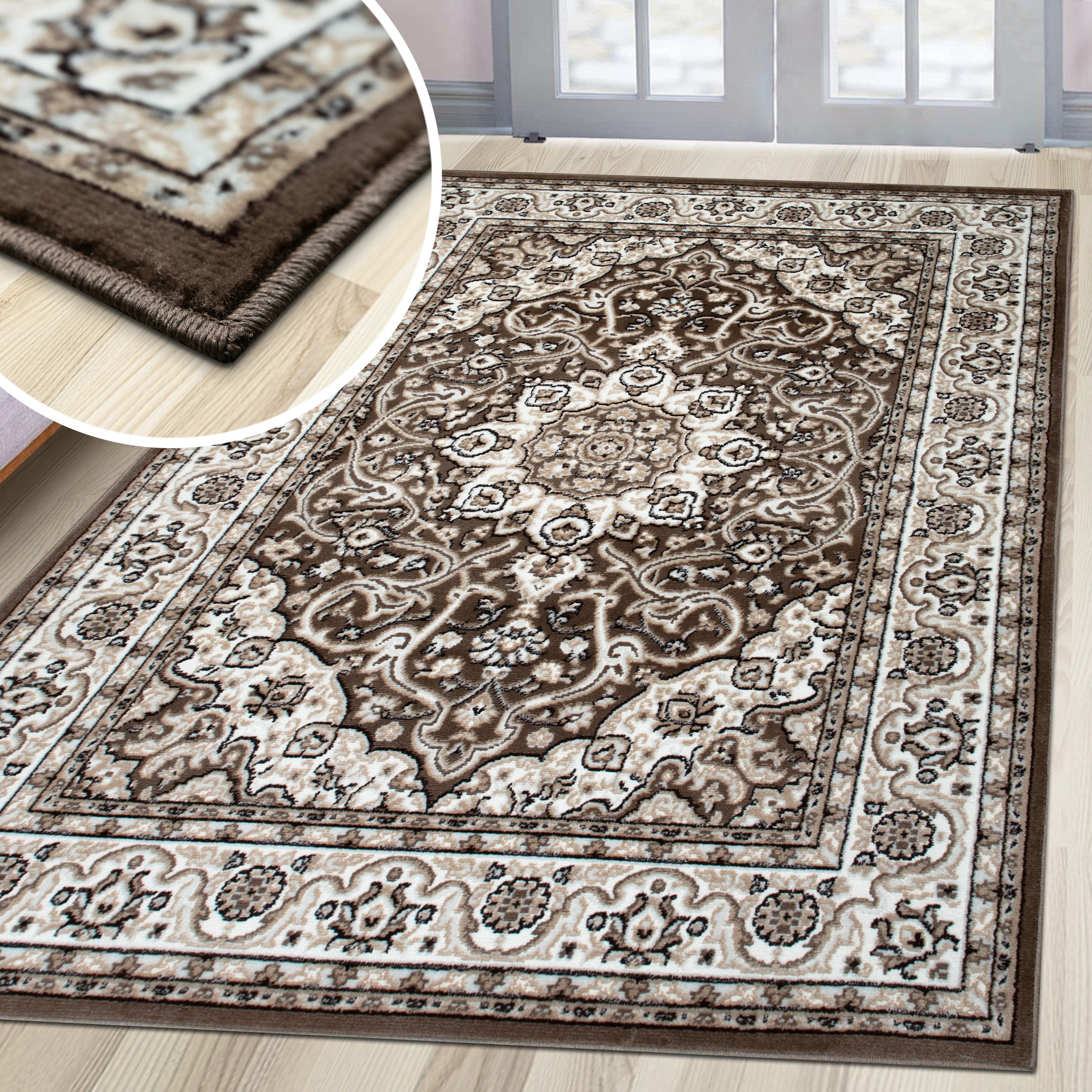 my home Teppich »Miane«, rechteckig, 8 mm Höhe, Orient-Design, Fußbodenheiz günstig online kaufen