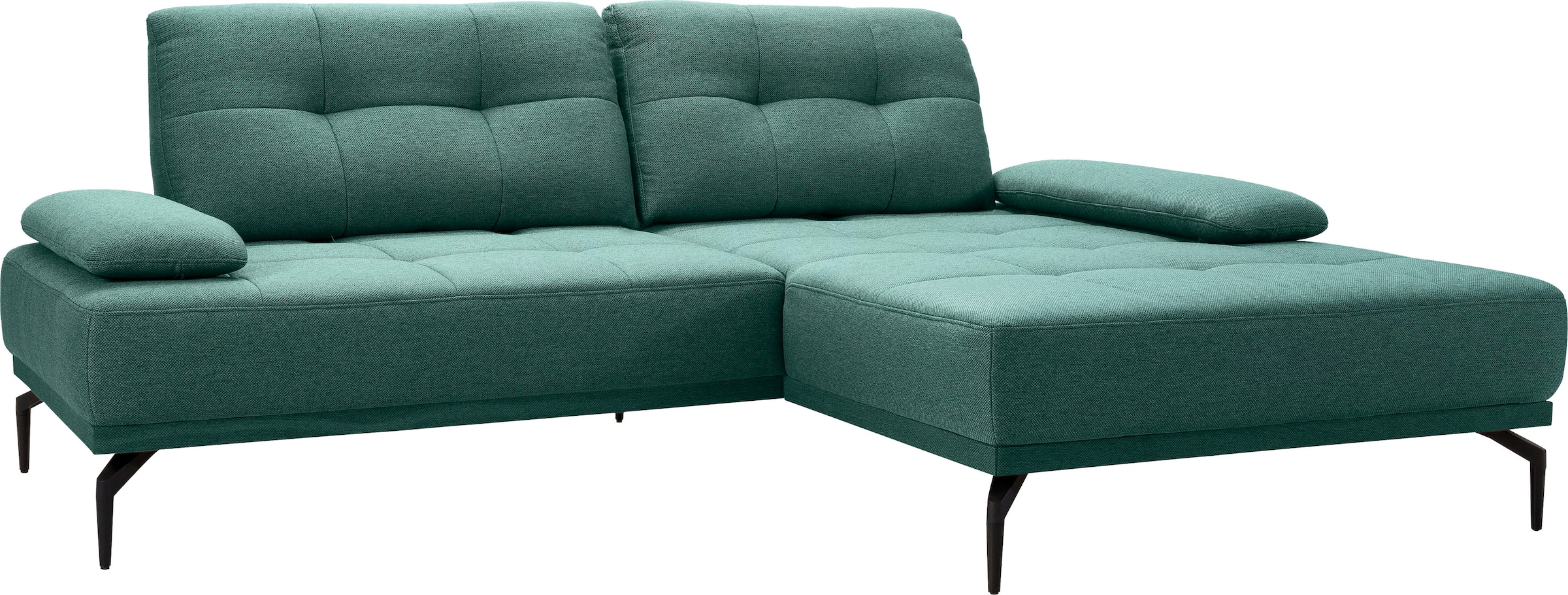 exxpo - sofa fashion kaufen Inklusive Ecksofa, Metallfüße Armlehnenverstellung, auf Raten Sitztiefenverstellung