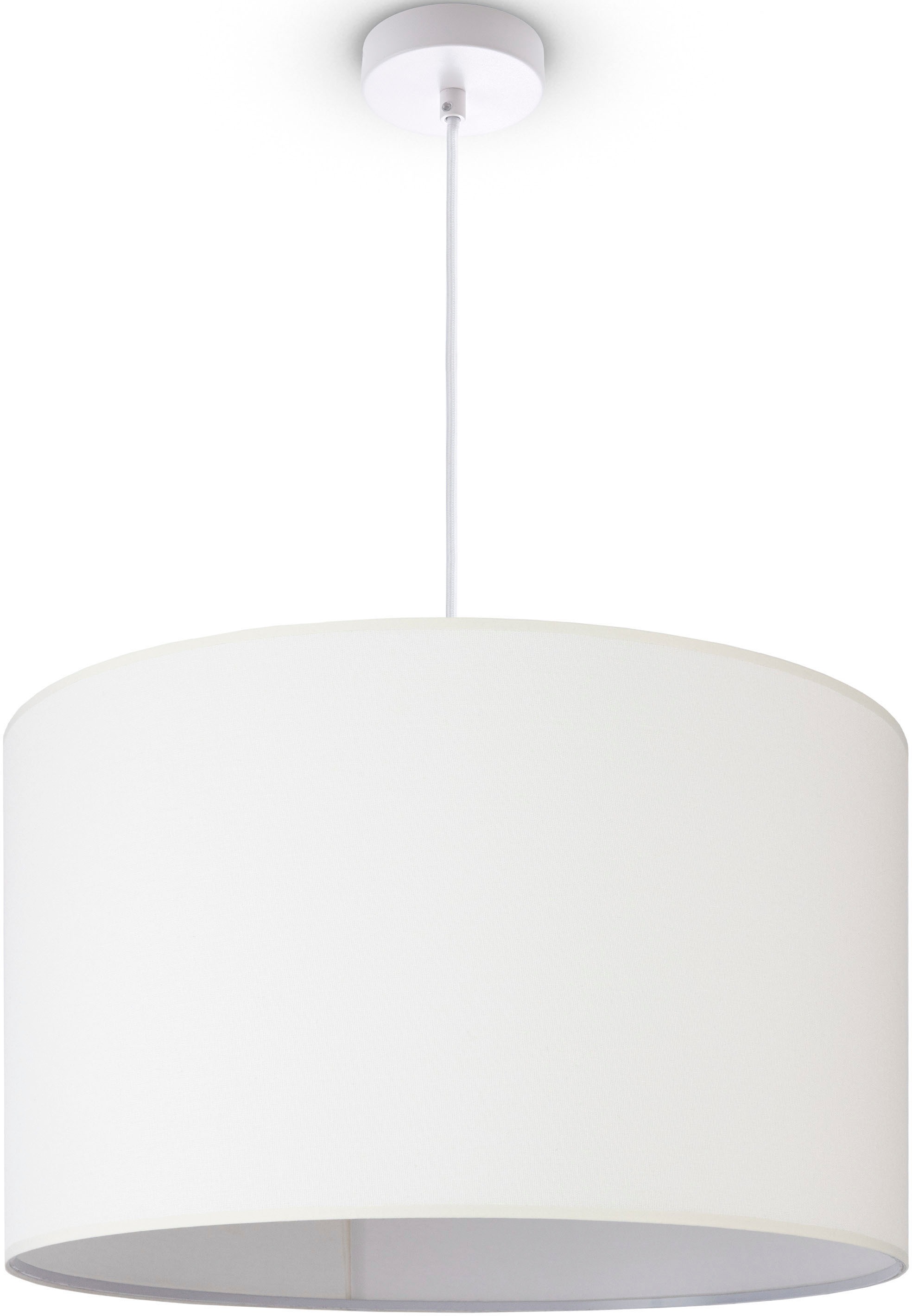 Paco Home Pendelleuchte »HUGO CANVAS UNI COLOR«, Leuchtmittel E27   ohne Le günstig online kaufen