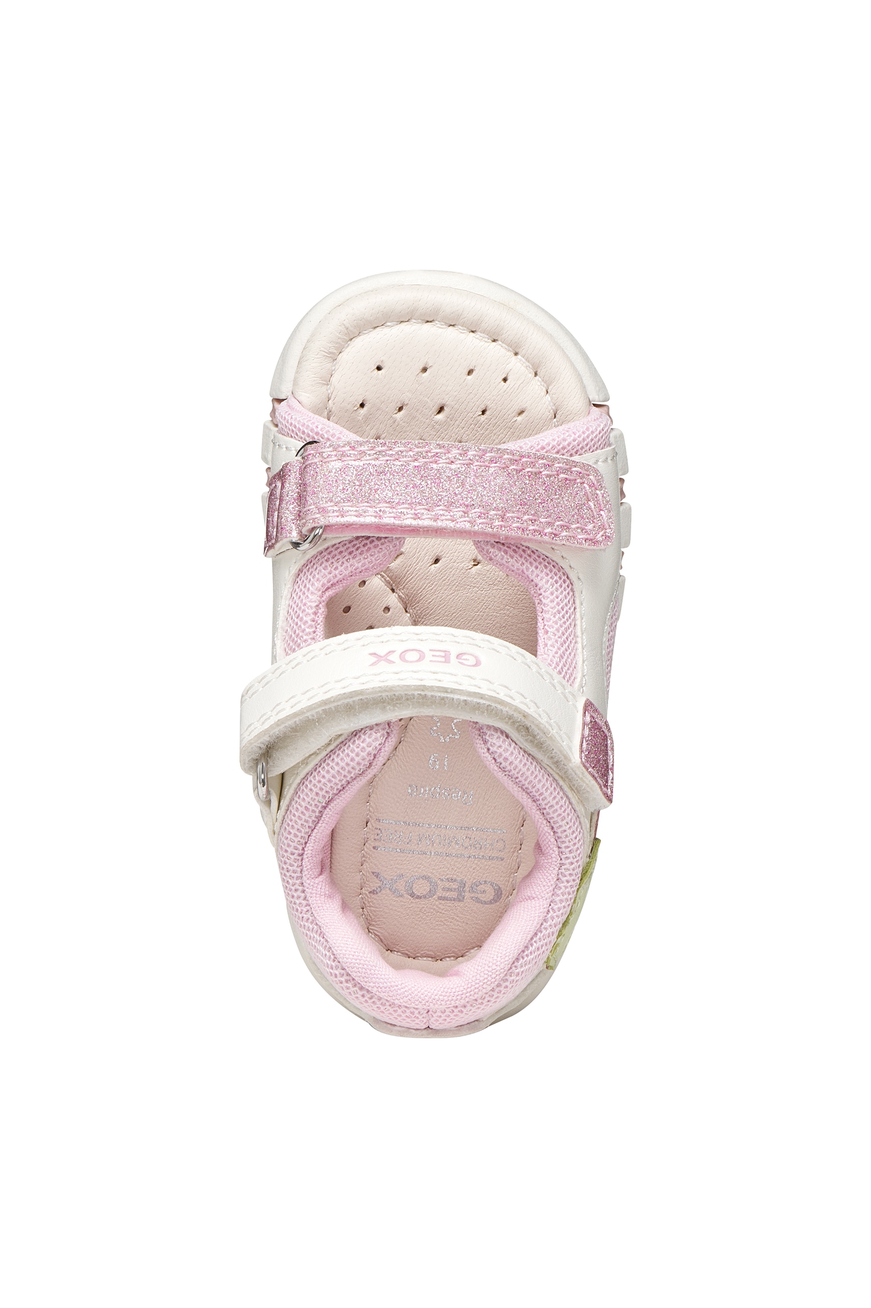 Geox Lauflernschuh »B SANDAL IUPIDOO GIR«  Babyschuh mit Aufnäher, Größenschablone zum Download
