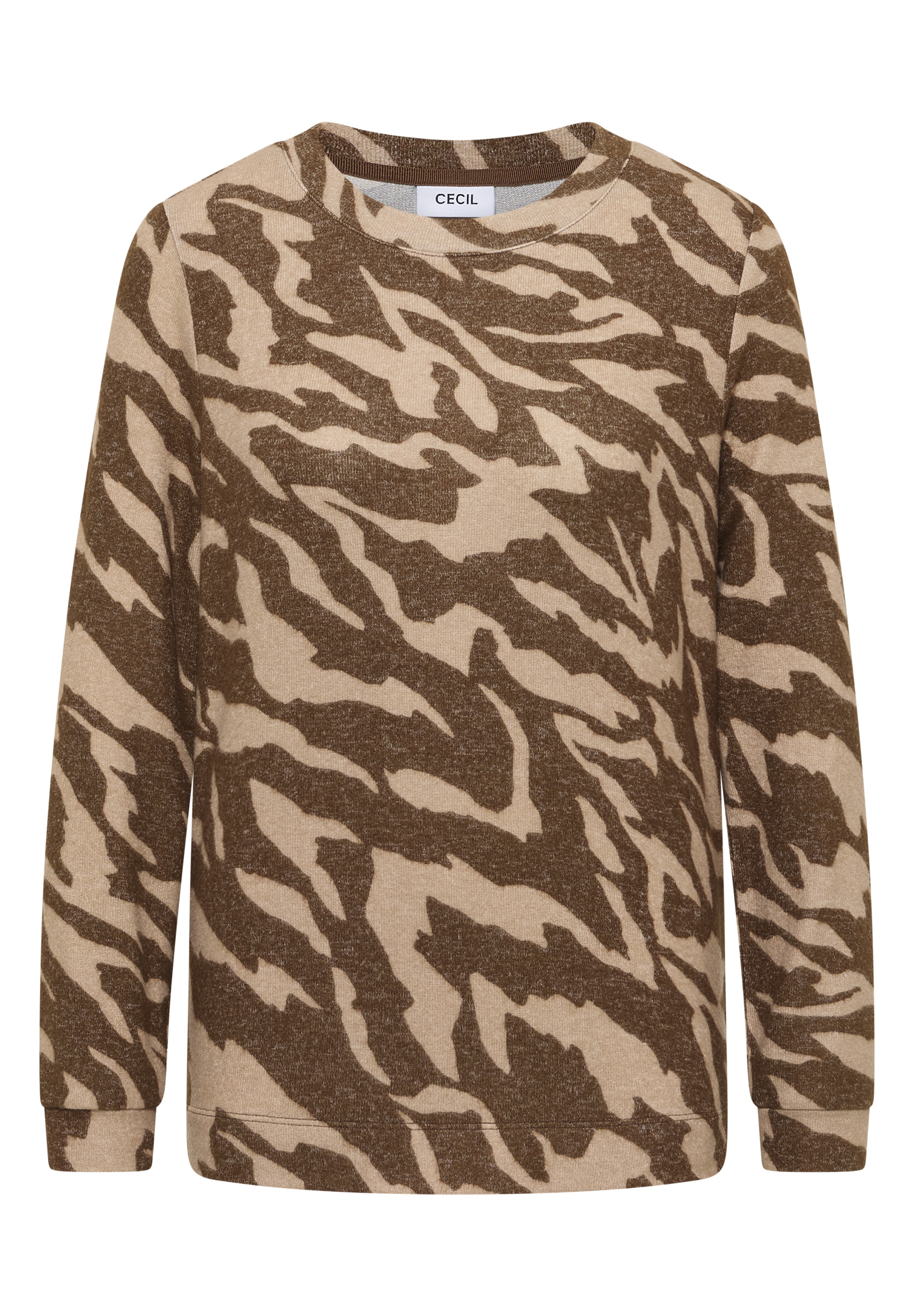 Cecil Sweater, mit Animal-Print und in Melange-Optik