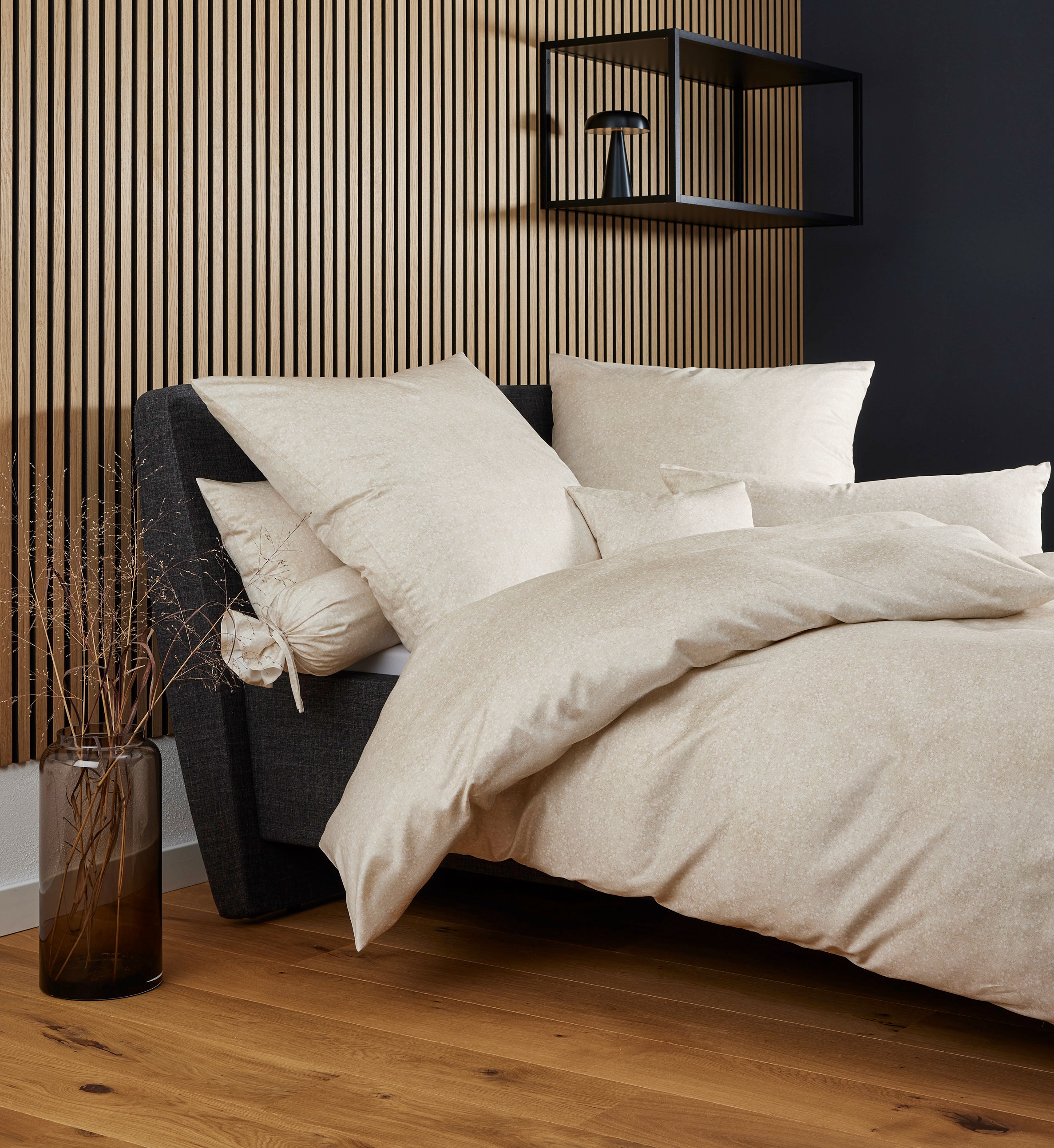 Janine Janine Mako-Satin Bettwäsche MILANO 45106 beige Größe:  155x220 cm + günstig online kaufen