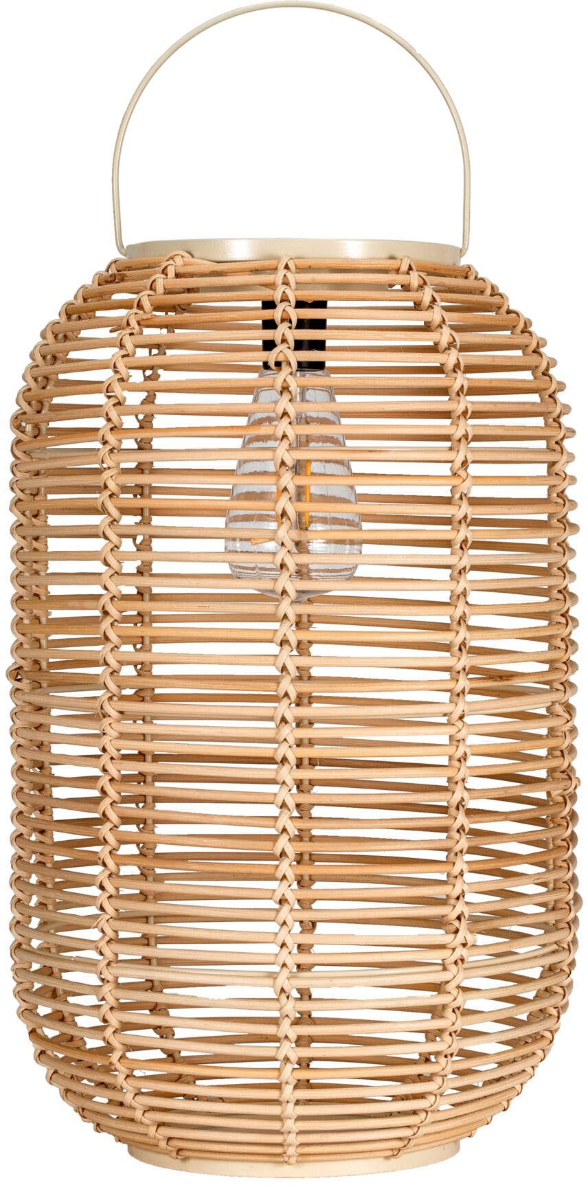 Pauleen LED Laterne »Sunshine Nature Solarlaterne Beige Rattan/Metall/Kunststoff«, 1 flammig, Solar