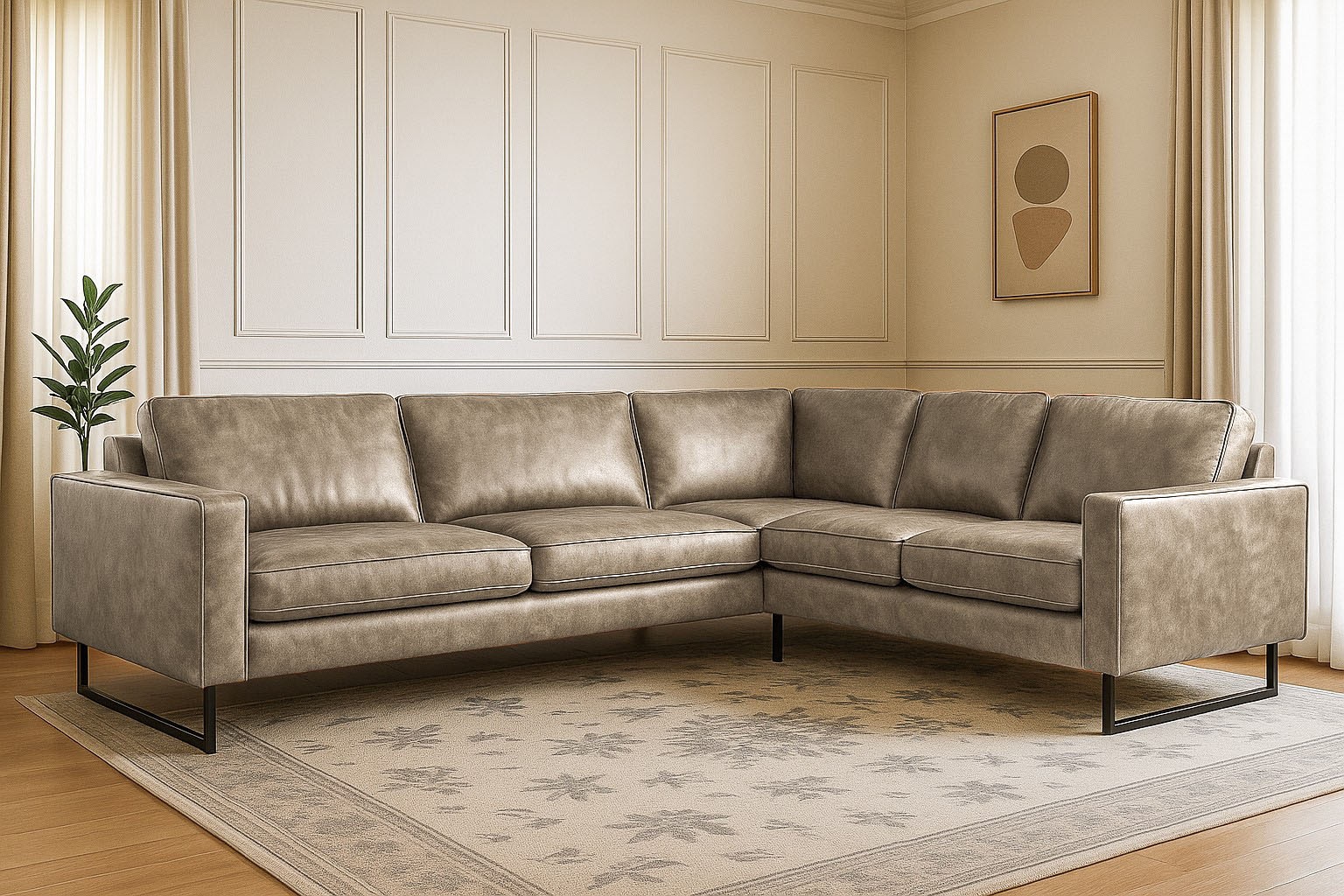 Places of Style Ecksofa »Pinto, XXL, 250/290 cm, langer Schenkel, Ottomane« günstig online kaufen