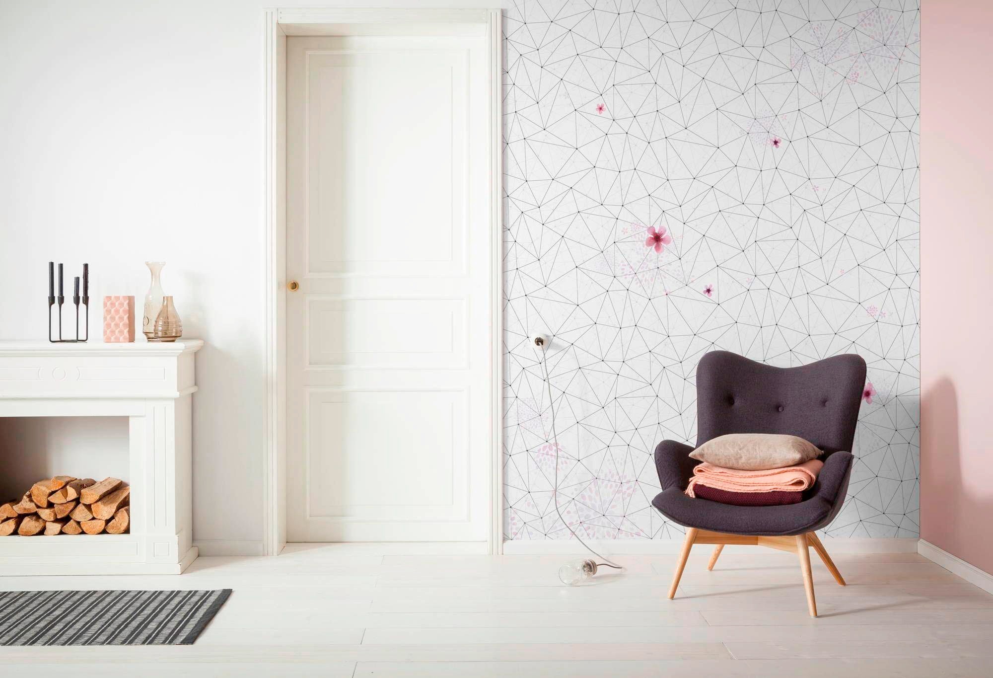 Komar Vliestapete »Digitaldruck Vlies - Cherry Blossom - Größe 200 x 250 cm«, bedruckt, Wohnzimmer, Schlafzimmer