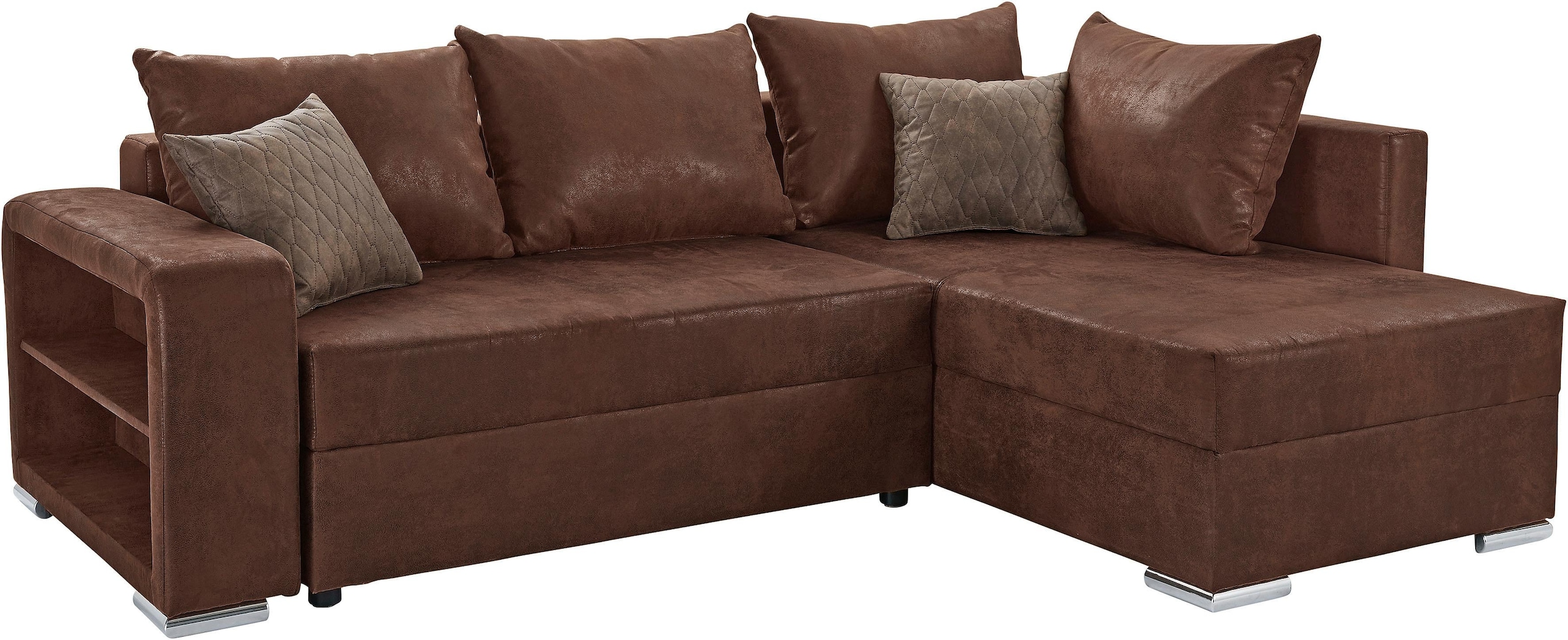 COLLECTION AB Ecksofa »John L-Form«, inklusive Bettfunktion und Bettkasten