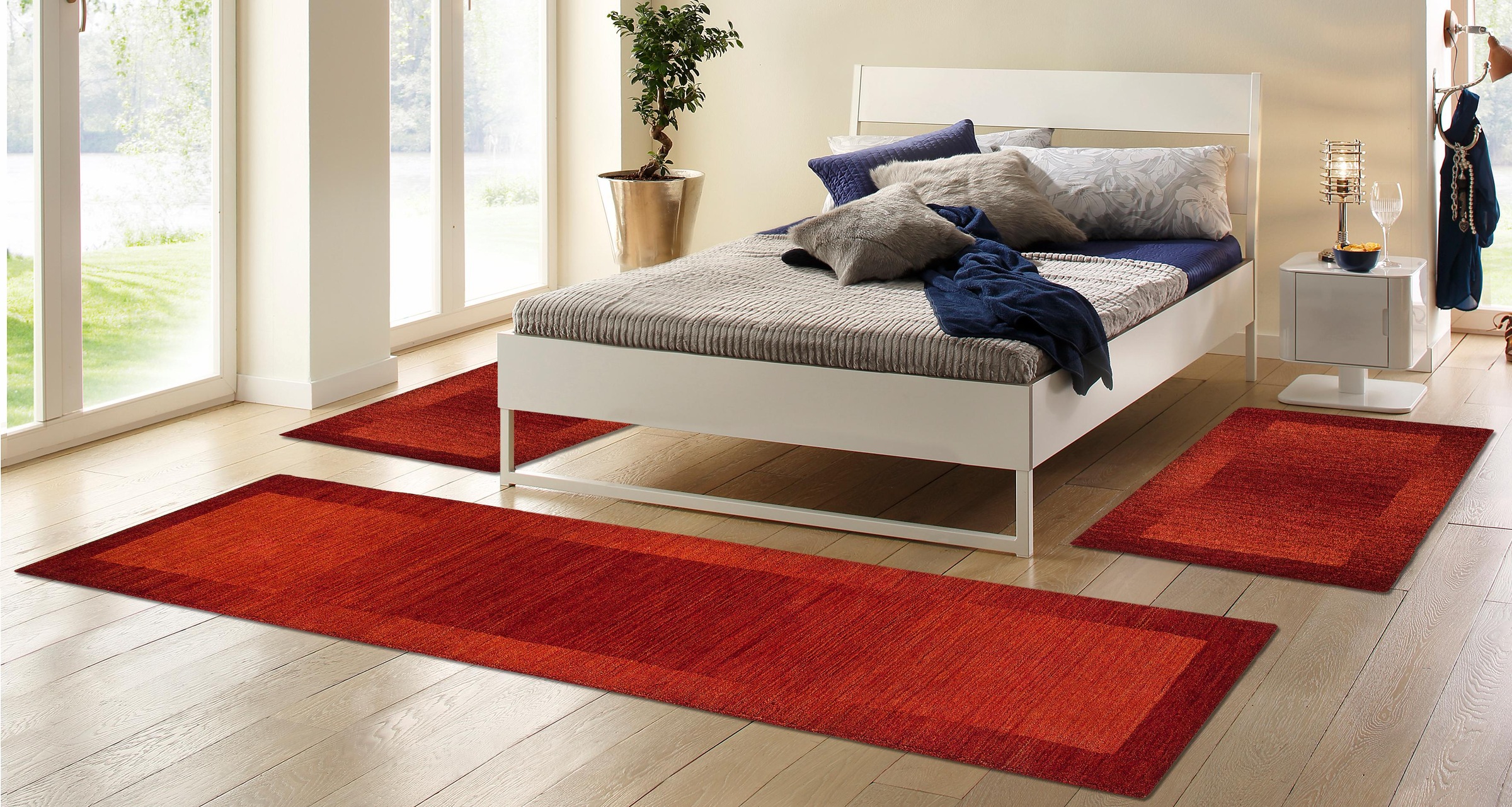 THEKO Bettumrandung »Gabbeh Super, Handweb, Teppich, Bordüre, reine Wolle,« günstig online kaufen