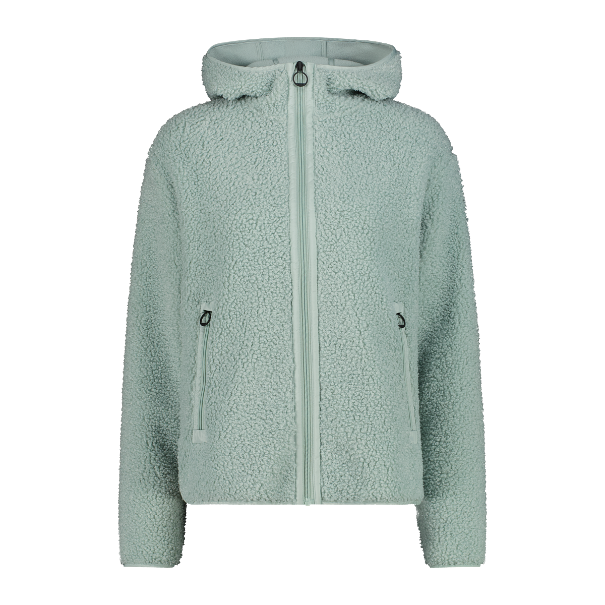 CMP Kapuzenplüschjacke mit Reißverschluss, leicht, atmungsaktiv, normale Länge