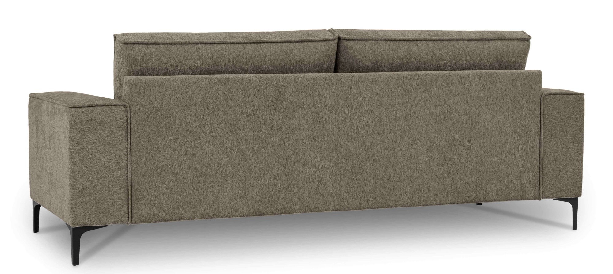 Places of Style 3-Sitzer »3er Sofa Oland, Struktur, Flachgewebe, Luxus-Microfaser, Boucle«, 224 cm, Wellenunterfederung, Skandi-Design, Metallfüße