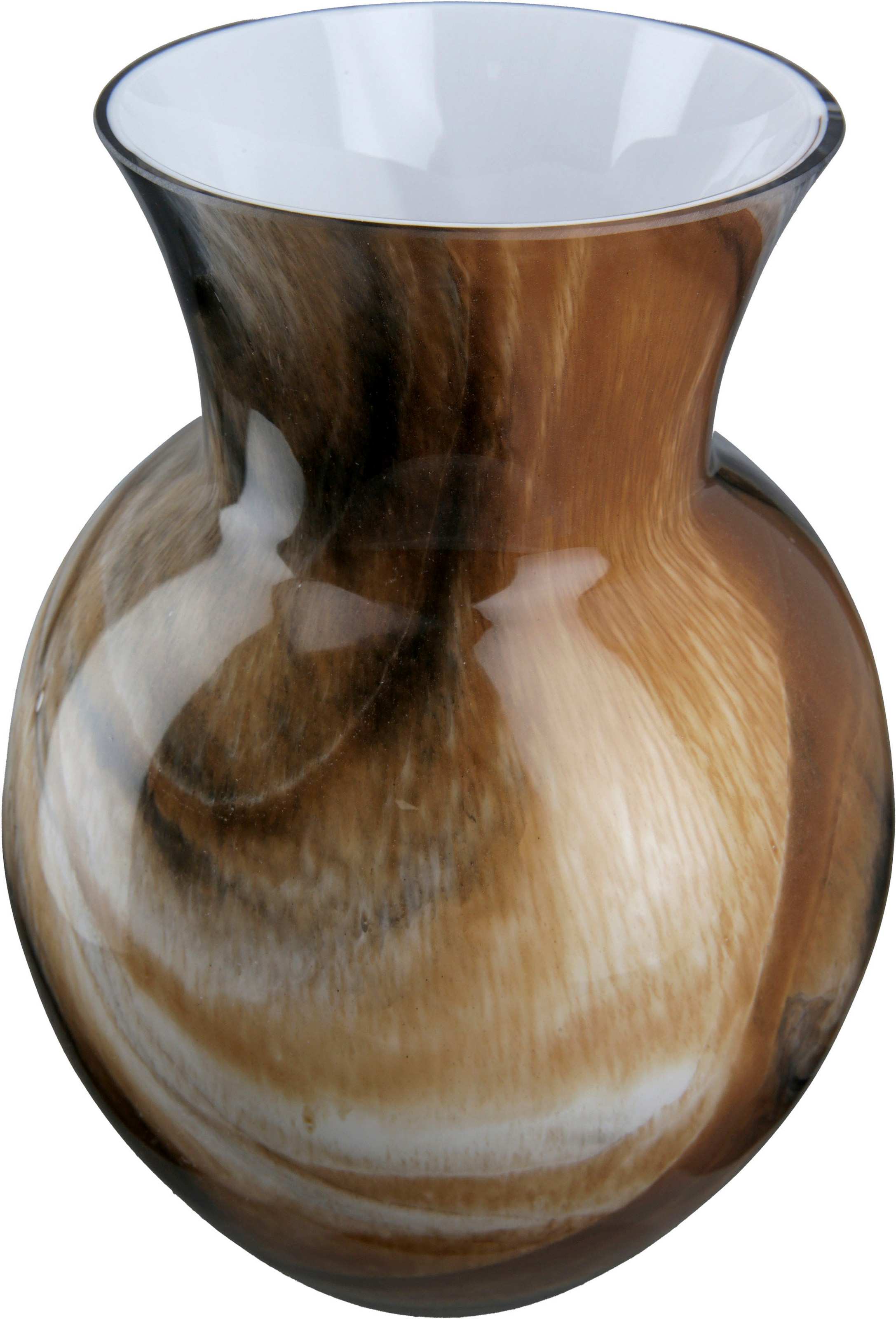 GILDE Tischvase »Draga, Höhe ca. 26 cm«, (1 St.), dekorative Vase aus Glas, Blumenvase