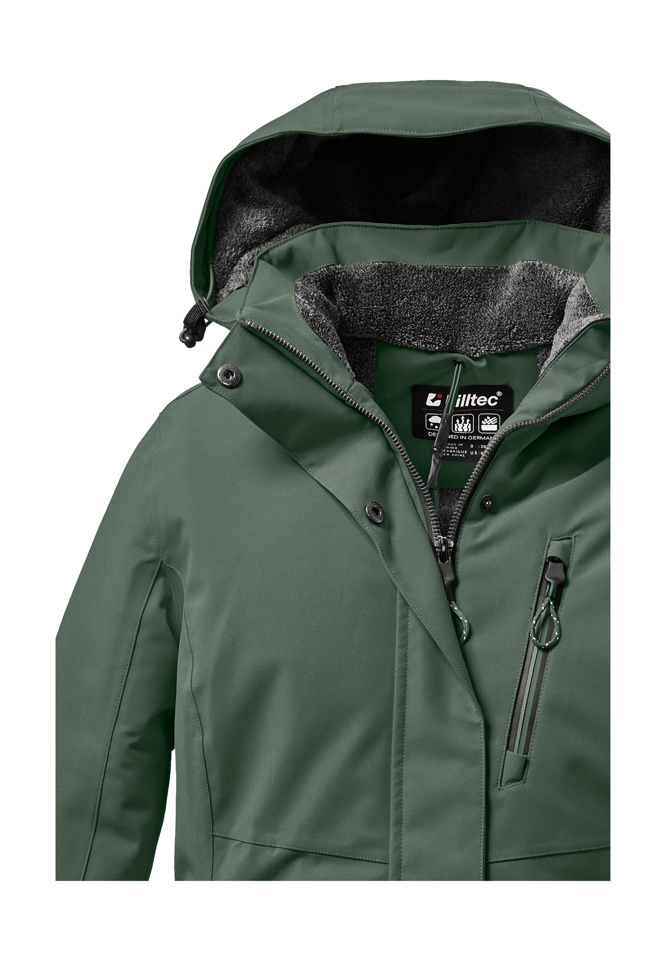 Killtec Outdoorjacke »KOW 170 KG WMN JCKT«, Damen Funktionsjacke: wasserdicht, atmungsaktiv, abnehmbare Kapuze
