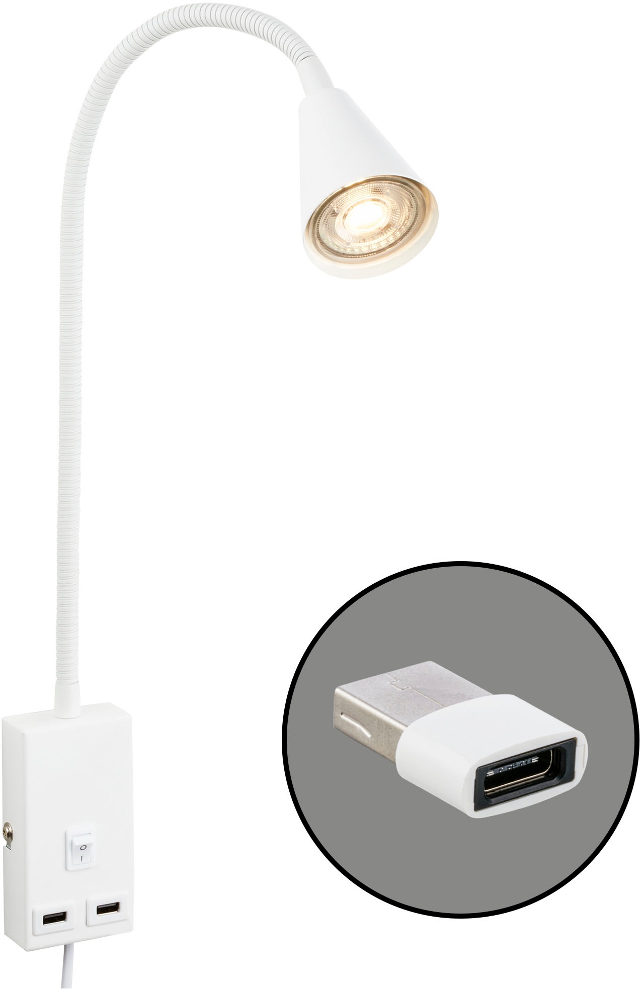 Briloner Leuchten LEDNachttischlampe »JUSTRA« für Leuchtmittel GU10, inkl. günstig online kaufen