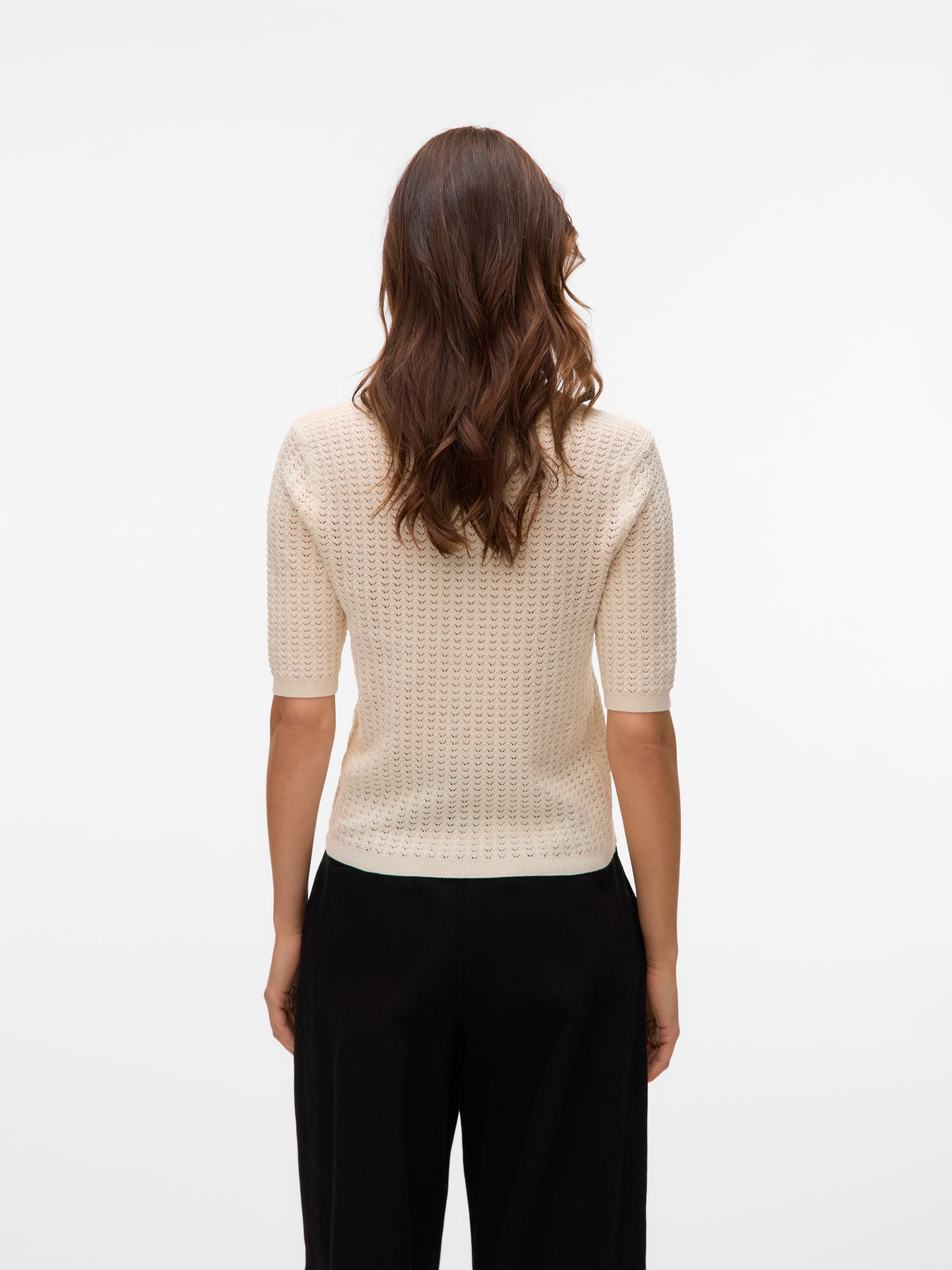 Vero Moda Strickjacke »VMPANAMA 2/4 KNIT CARDIGAN VMA NOOS«, mit halbem Arm und Strickkragen