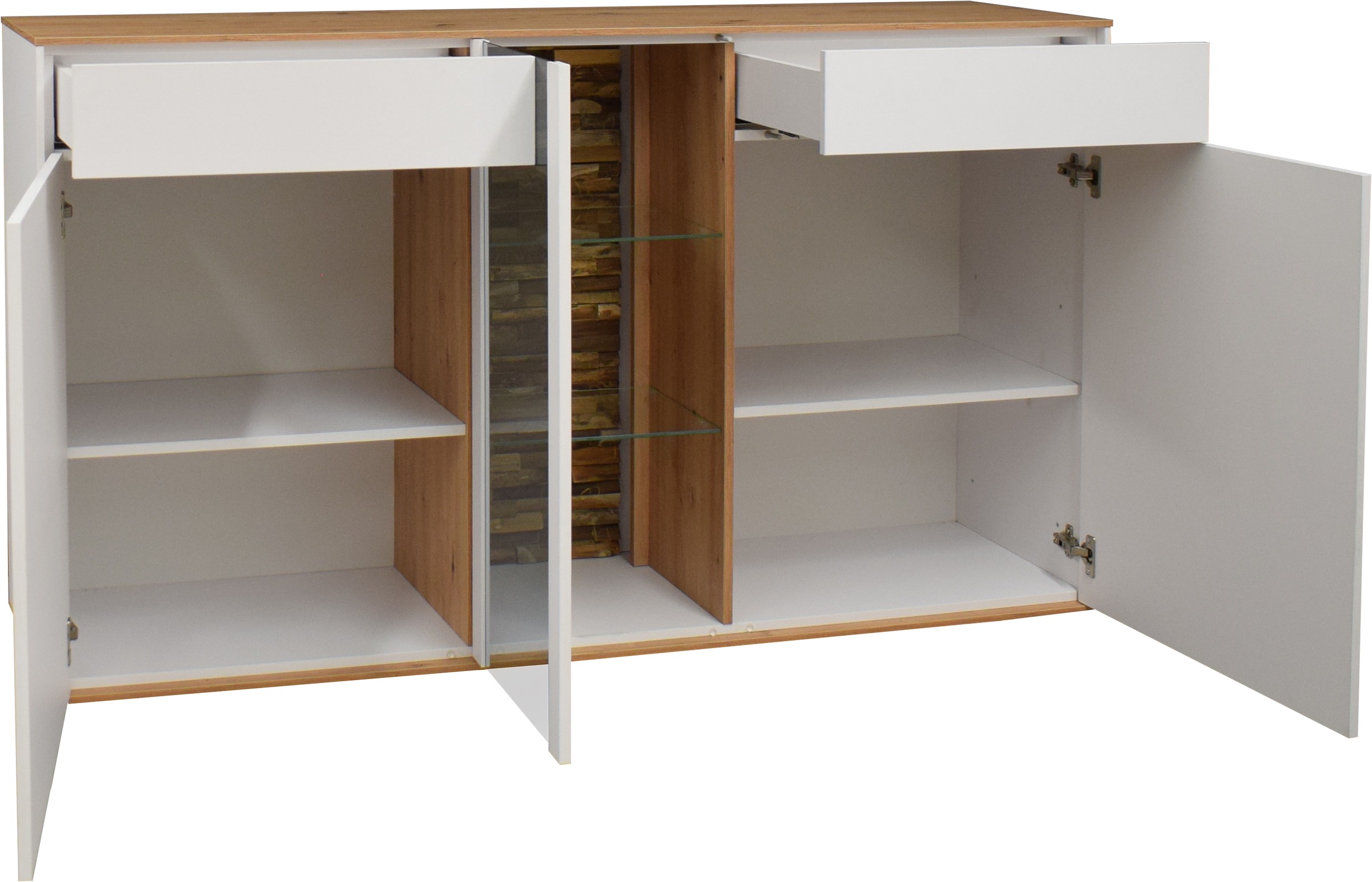 Mäusbacher Kommode Faro Sideboard B 159 cm, inkl. Beleuchtung, Push to open Funktion