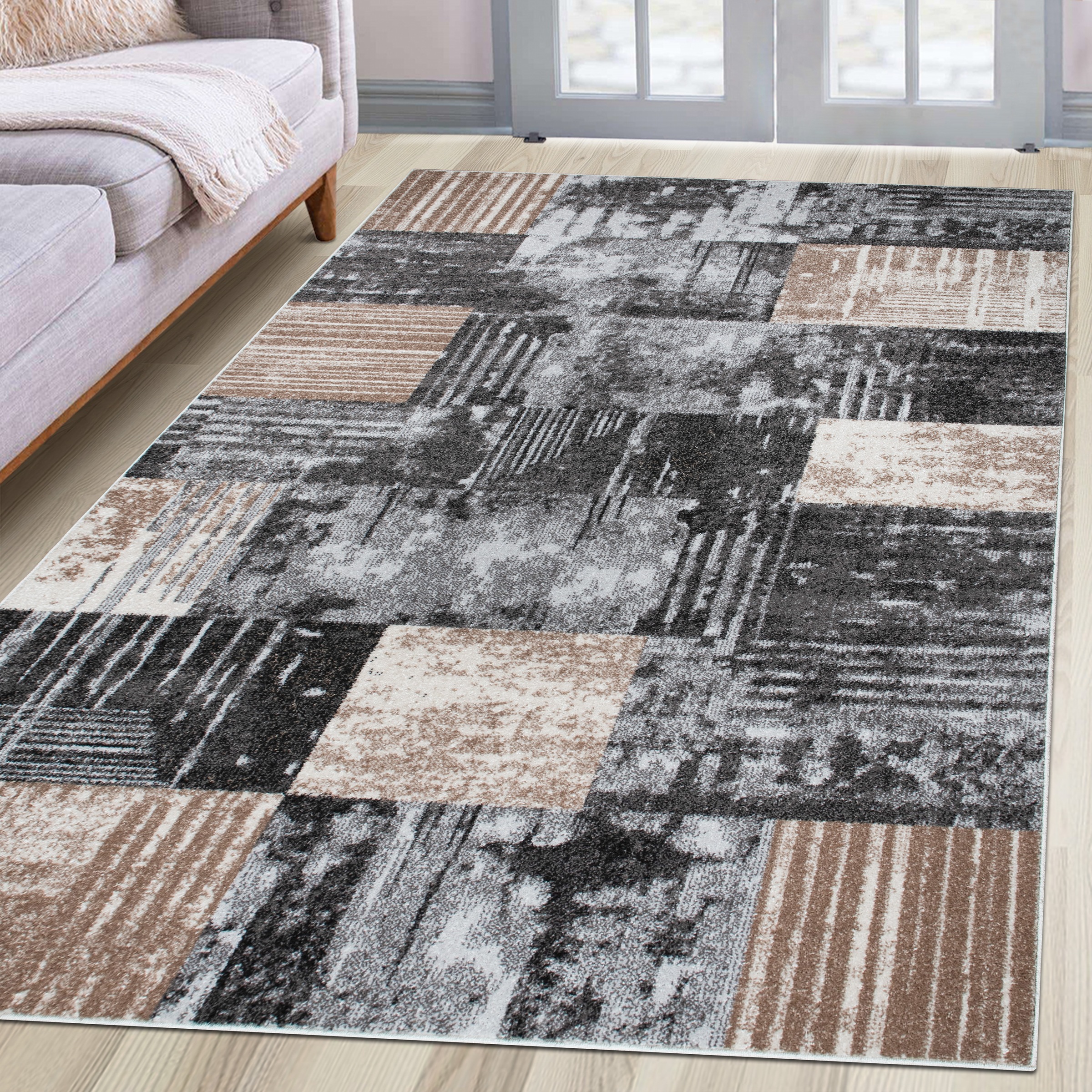 OTTO home Teppich »Lunari, Vintage Design«, rechteckig, 9 mm Höhe, Karo-Des günstig online kaufen