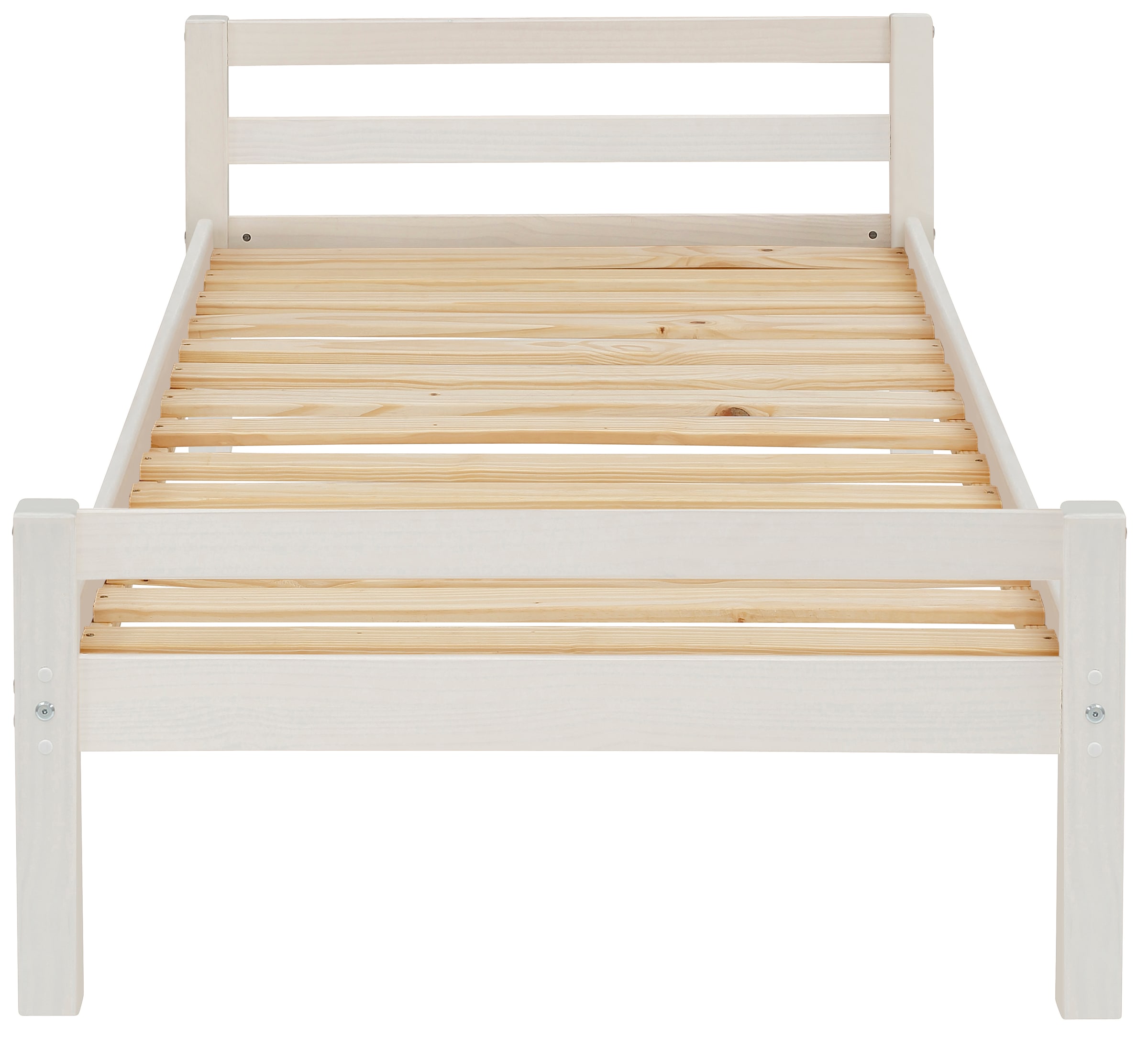 Lüttenhütt Kinderbett »Alpi«, Einzelbett aus schönem Kiefernholz, Lattenrost, Liegefläche 90x200 cm