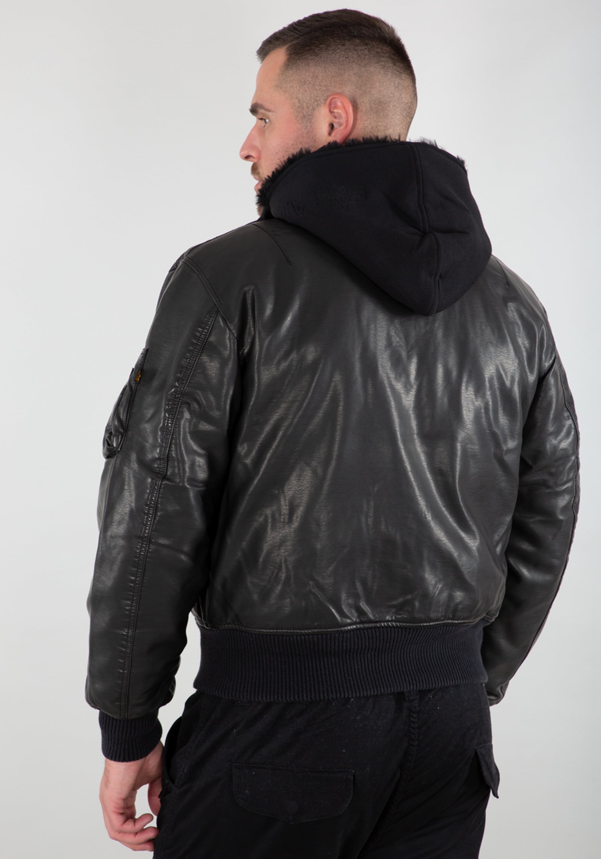Alpha Industries Lederjacke »Alpha Industries Men - Bomber Jackets MA-1 D-Tec Faux Lether«