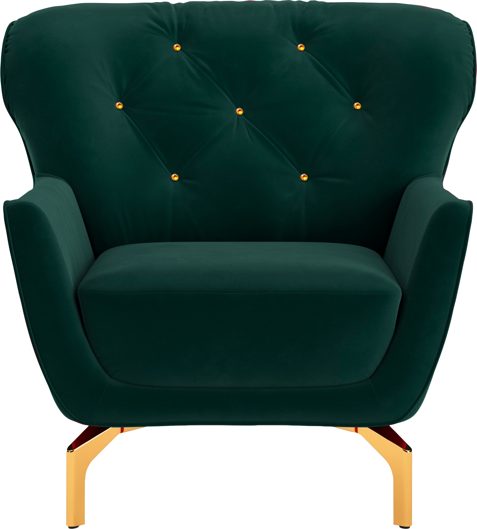 sit&more Sessel »Orient 3«, inkl. 1 Zierkissen mit Strass-Stein, goldfarben günstig online kaufen
