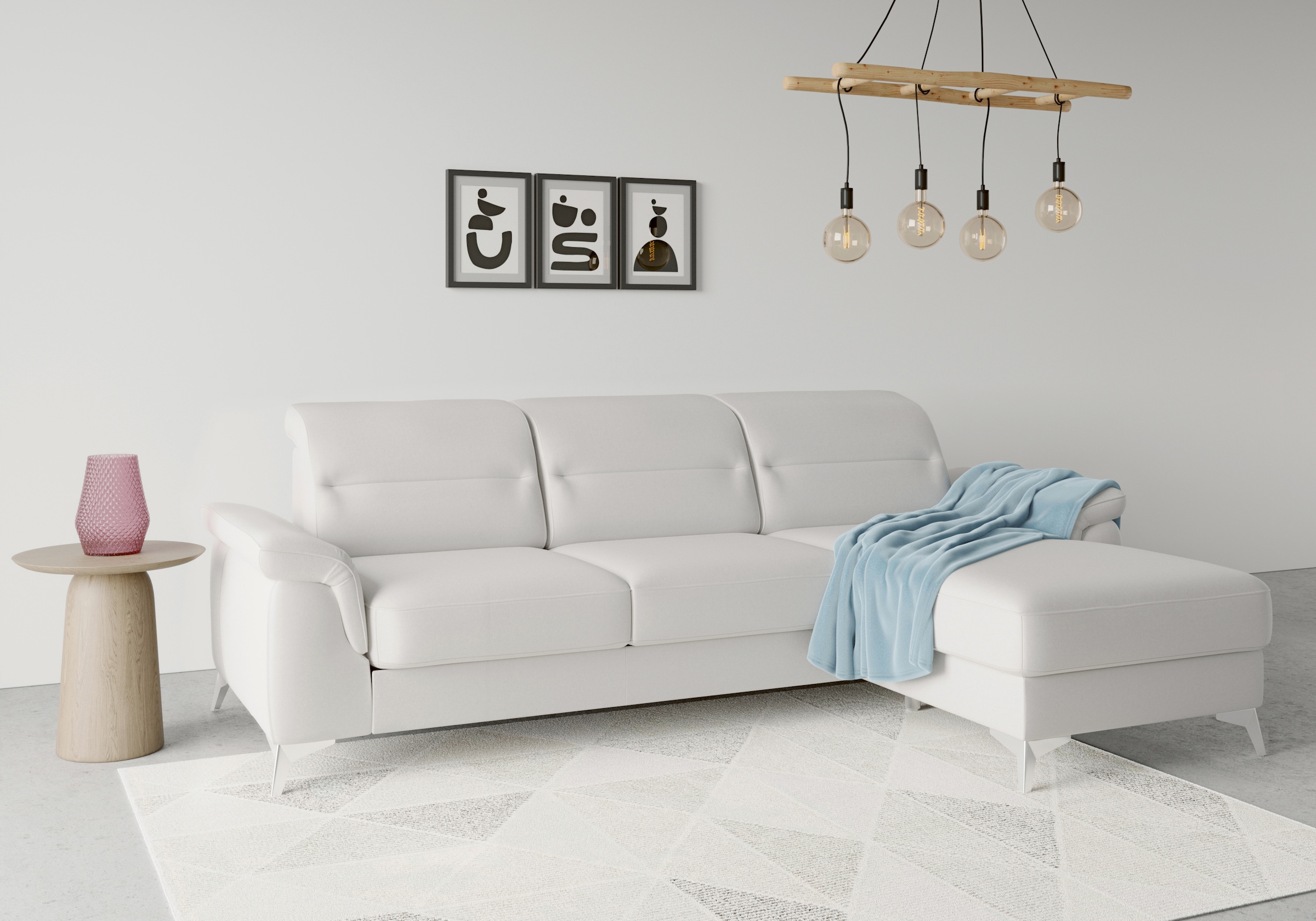 sit&more Ecksofa »Sinatra L-Form« mit Recamiere, optinal mit Kopfteilverste günstig online kaufen