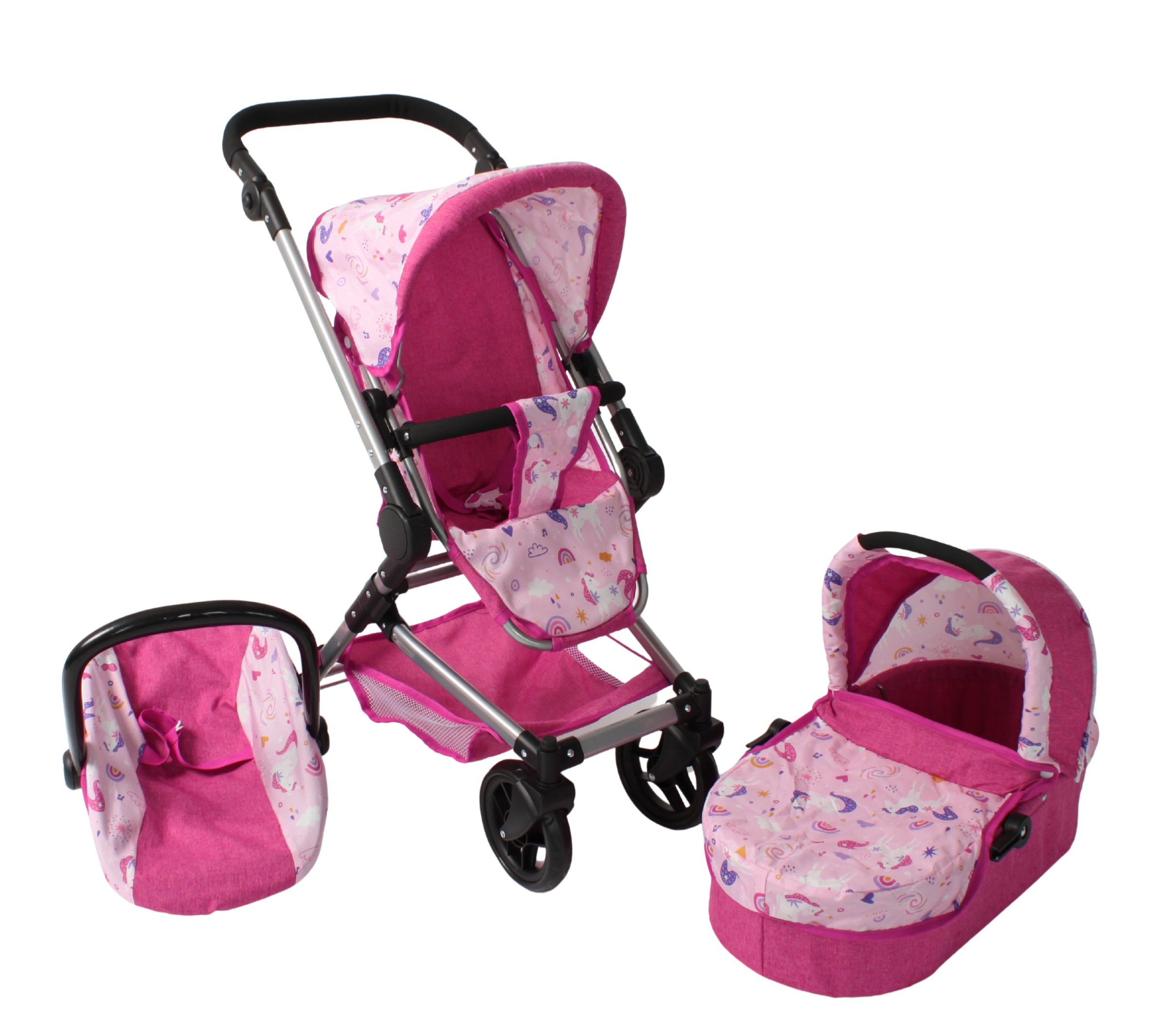 CHIC2000 Kombi-Puppenwagen »Fides 3in1« mit Babywanne, Sportsitz und Autositz