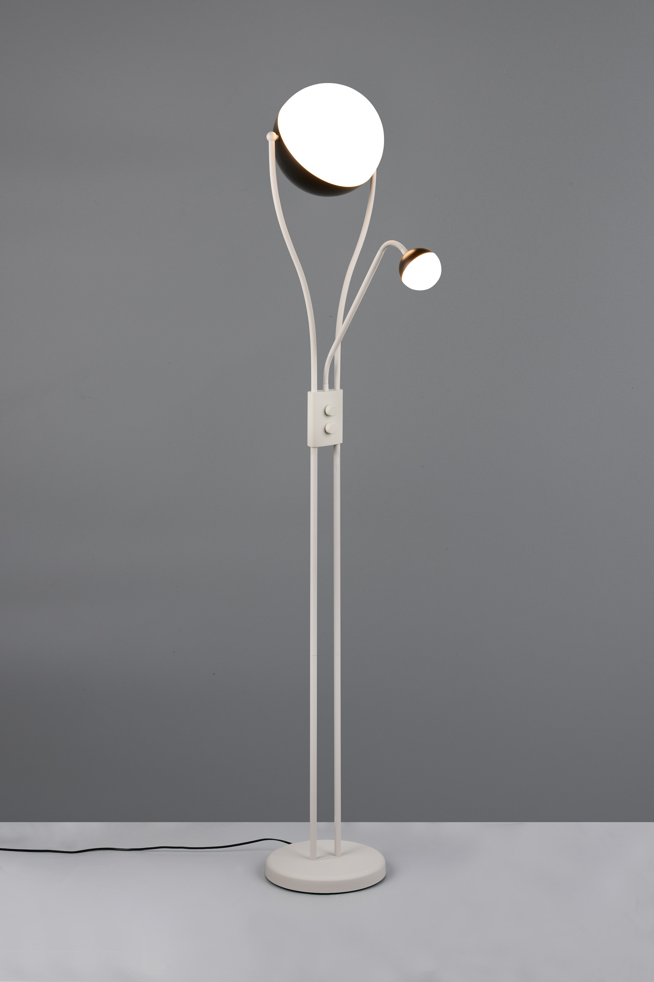 TRIO Leuchten LED Stehlampe »CHRIS, LED Stehleuchte, mit Lesearm, Drehdimmer« LED-Board 1 Stk. Warmweiß flexibles Leselicht getrennt schalten + dimmen, warmweißes Licht 3000K