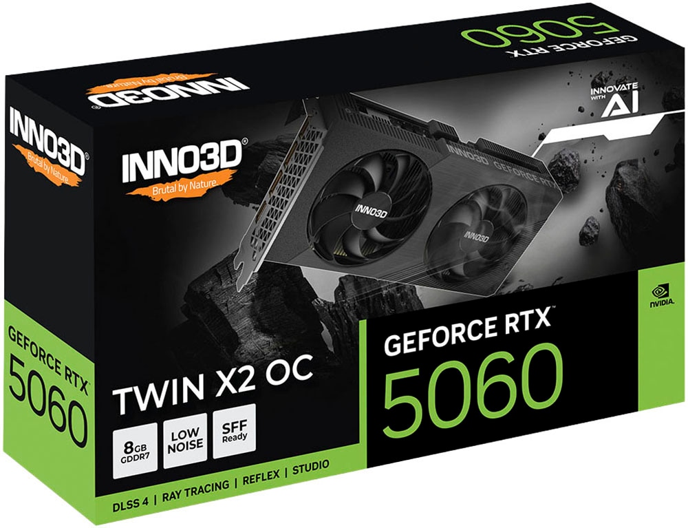 Inno3D Grafikkarte »GeForce RTX 5060 TWIN X2 OC V2« 8 GB GDDR7