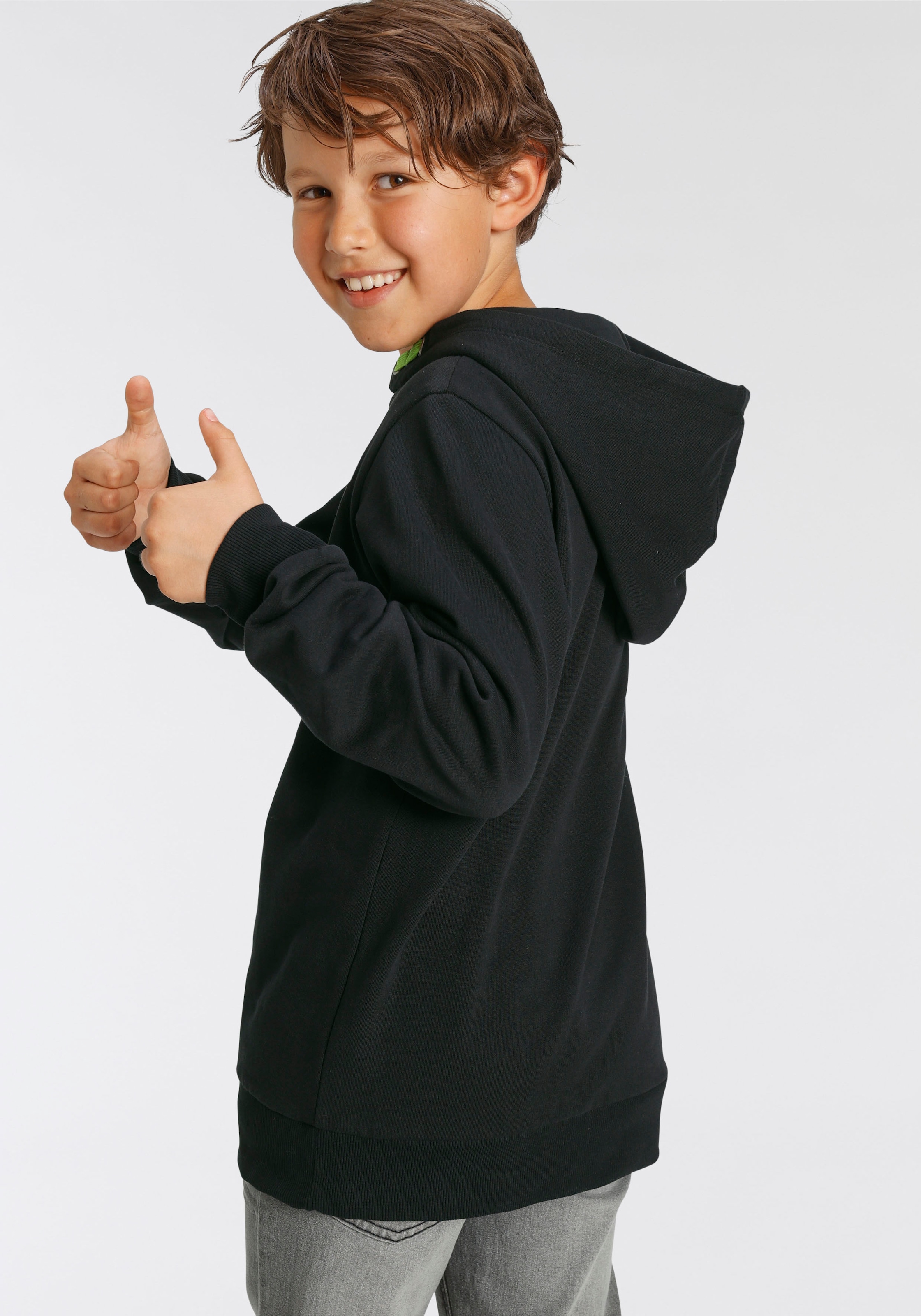 KIDSWORLD Kapuzensweatshirt »CAN´T GET ENOUGH - Spruch«, bedrucktes Design, aus Baumwolle