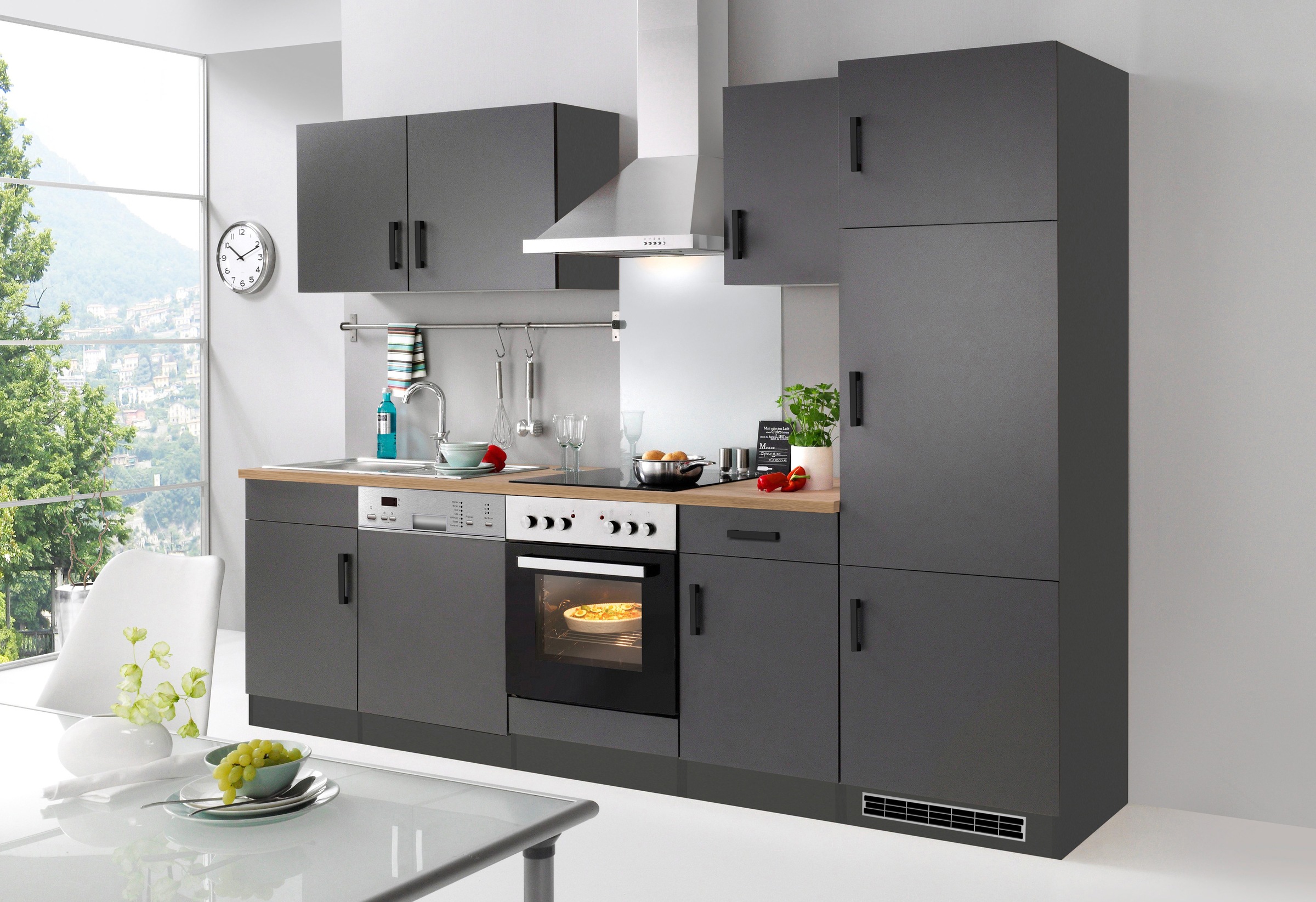 KOCHSTATION Küchenzeile »KS-Toronto«, Breite 280 cm, mit E-Geräten günstig online kaufen