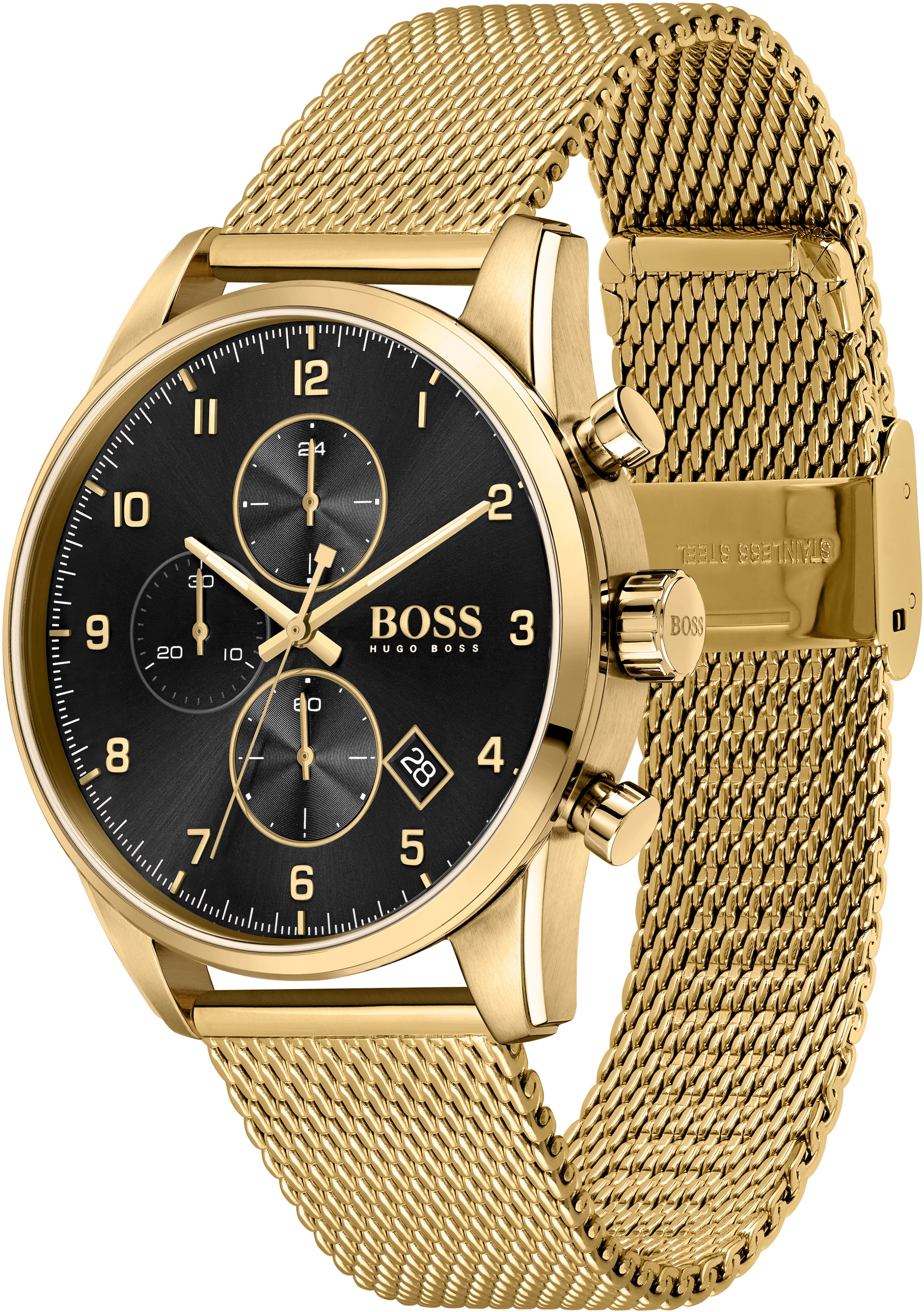 BOSS Chronograph »SKYMASTER, 1513838«, Quarzuhr, Herrenuhr, Armbanduhr, Sto günstig online kaufen