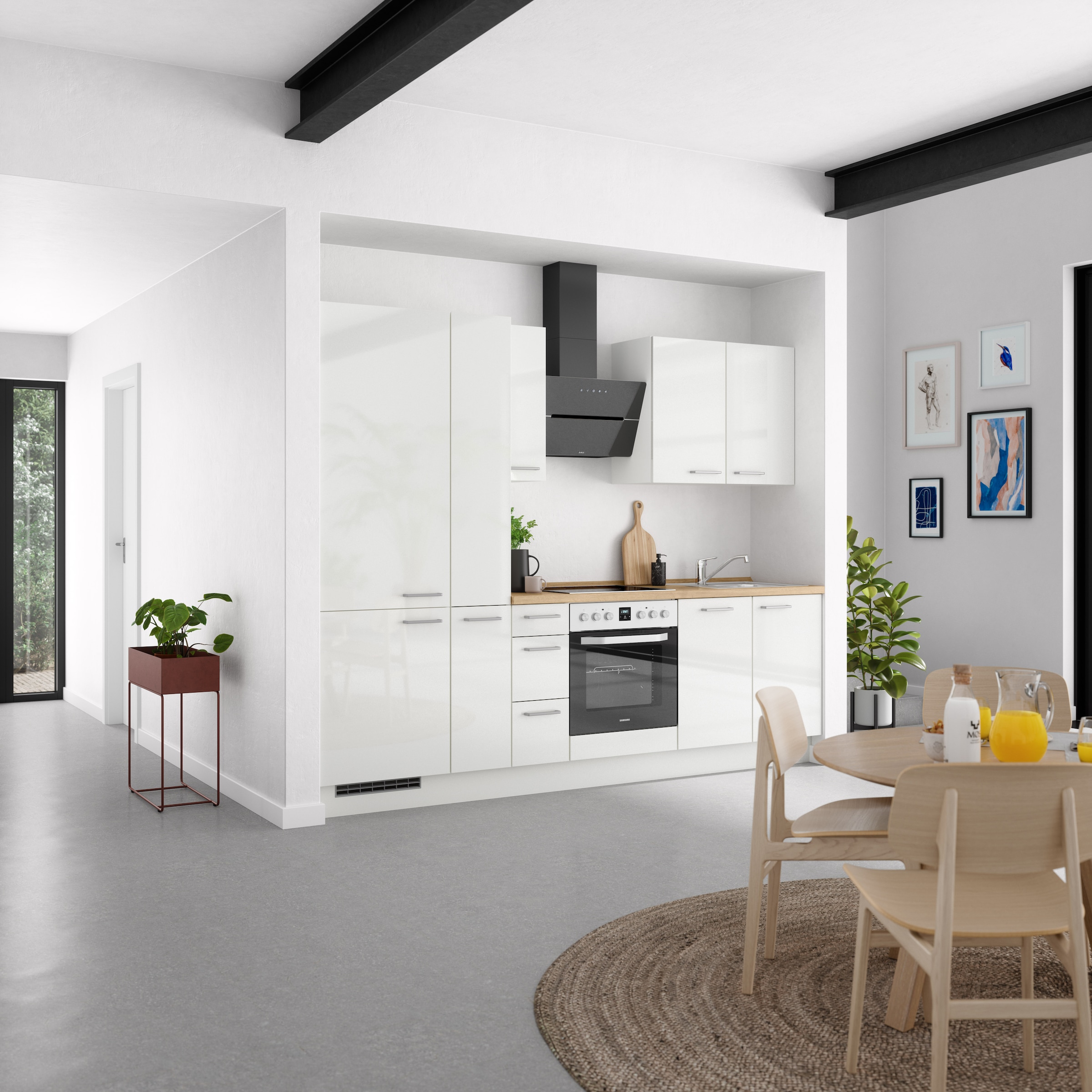 nobilia® Küchenzeile »"Flash II"« vormontiert, Ausrichtung wählbar, Breite 270 cm, wahlw. mit E-Geräten