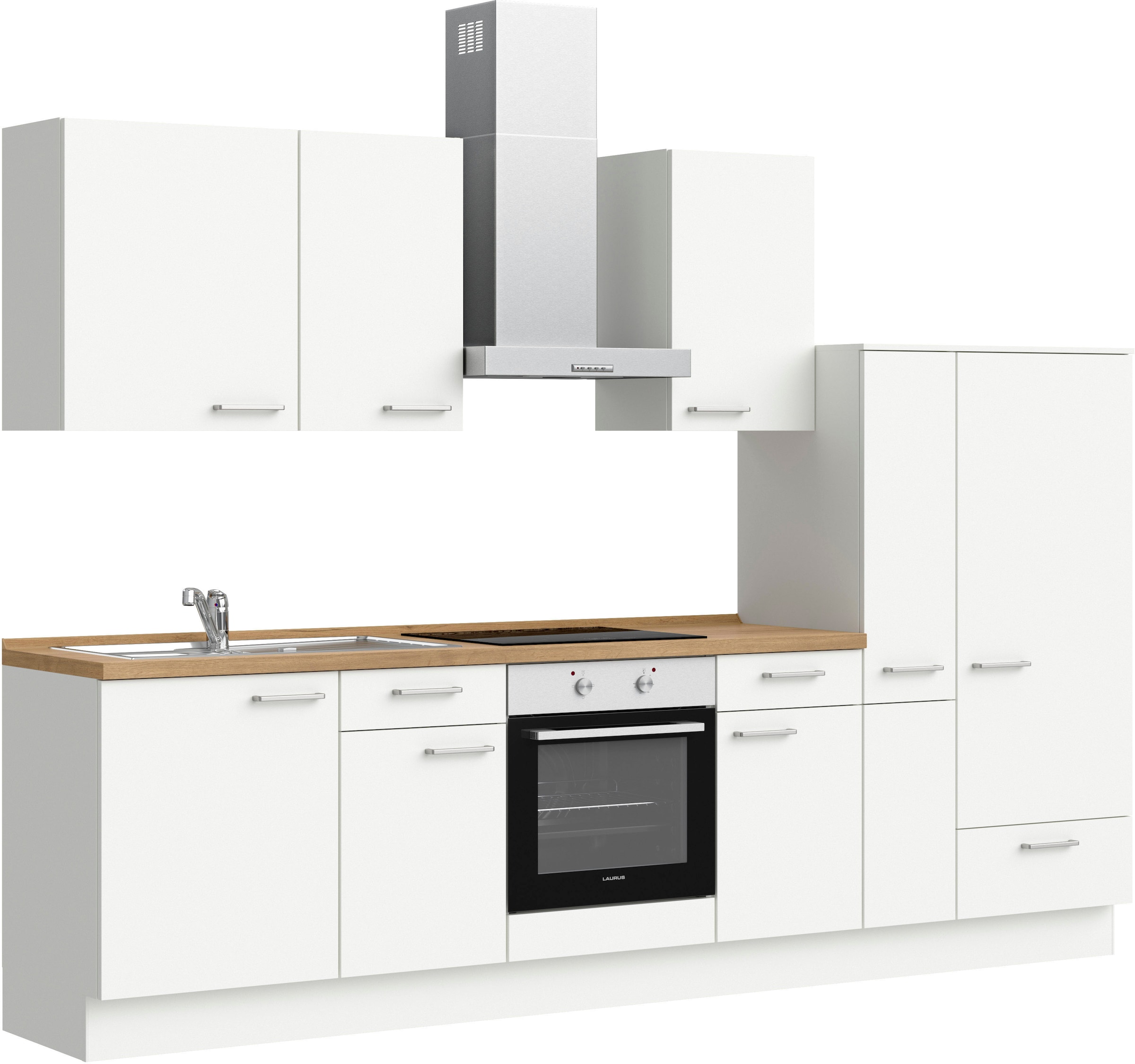 nobilia® Küchenzeile »"Touch I"«, vormontiert, Ausrichtung wählbar, Breite 300 cm, wahlw. mit E-Geräten