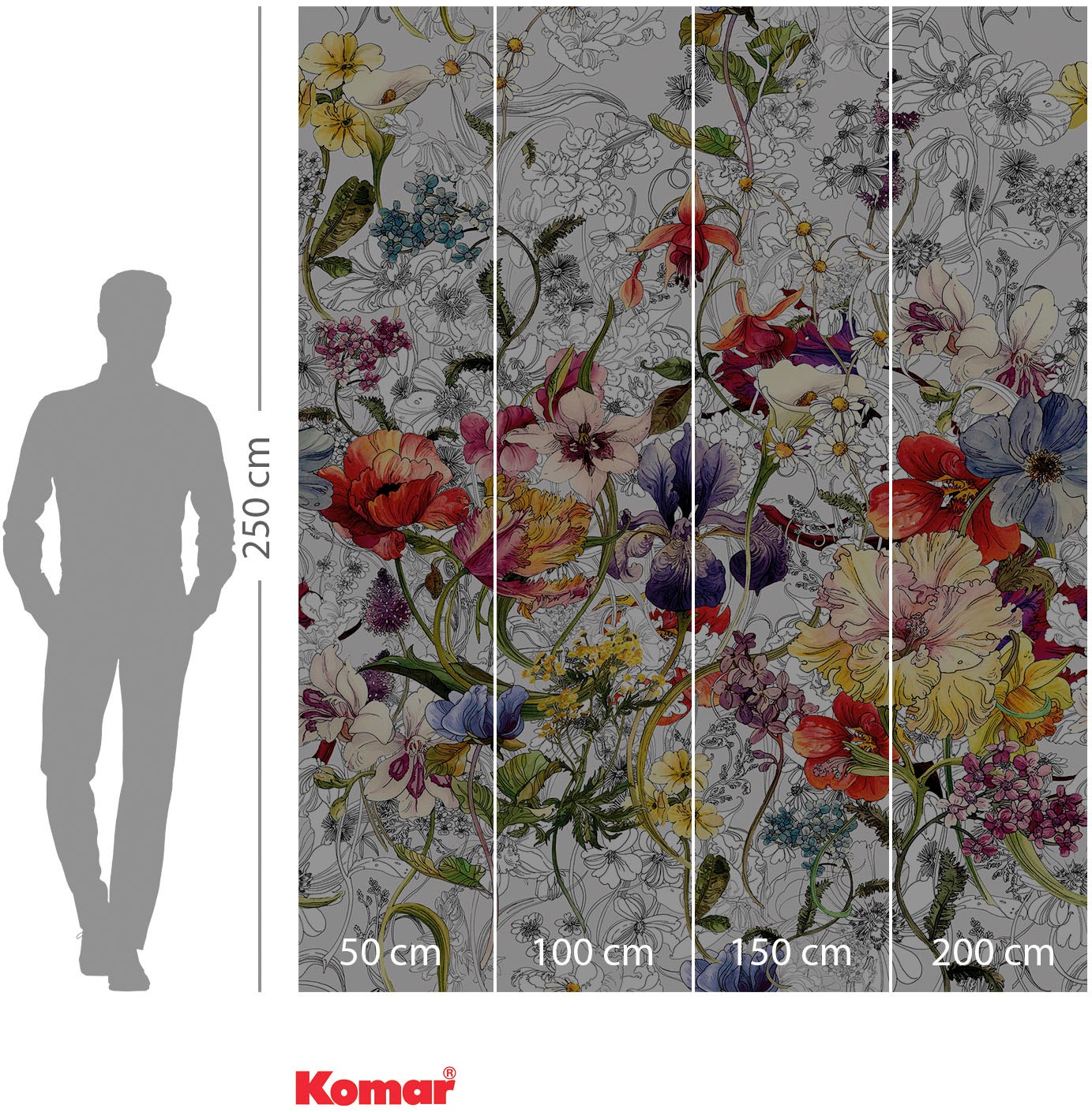 Komar Fototapete »Digitaldruck Vlies Fototapete - Flora - Größe 200 x 250 cm« Motiv | bedruckt glatt