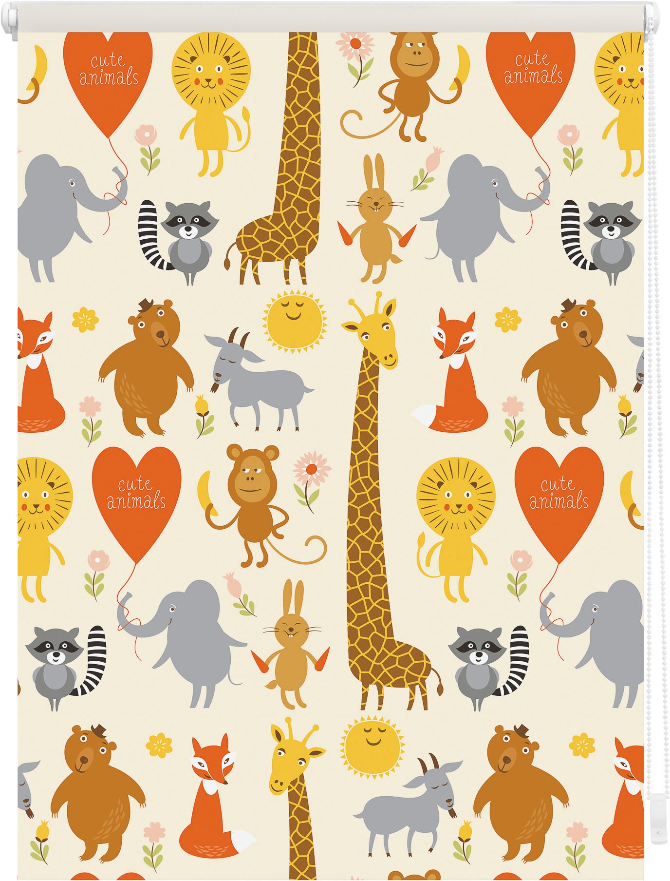 LICHTBLICK ORIGINAL Seitenzugrollo »Klemmfix Digital Cute Animals«, verdunk günstig online kaufen