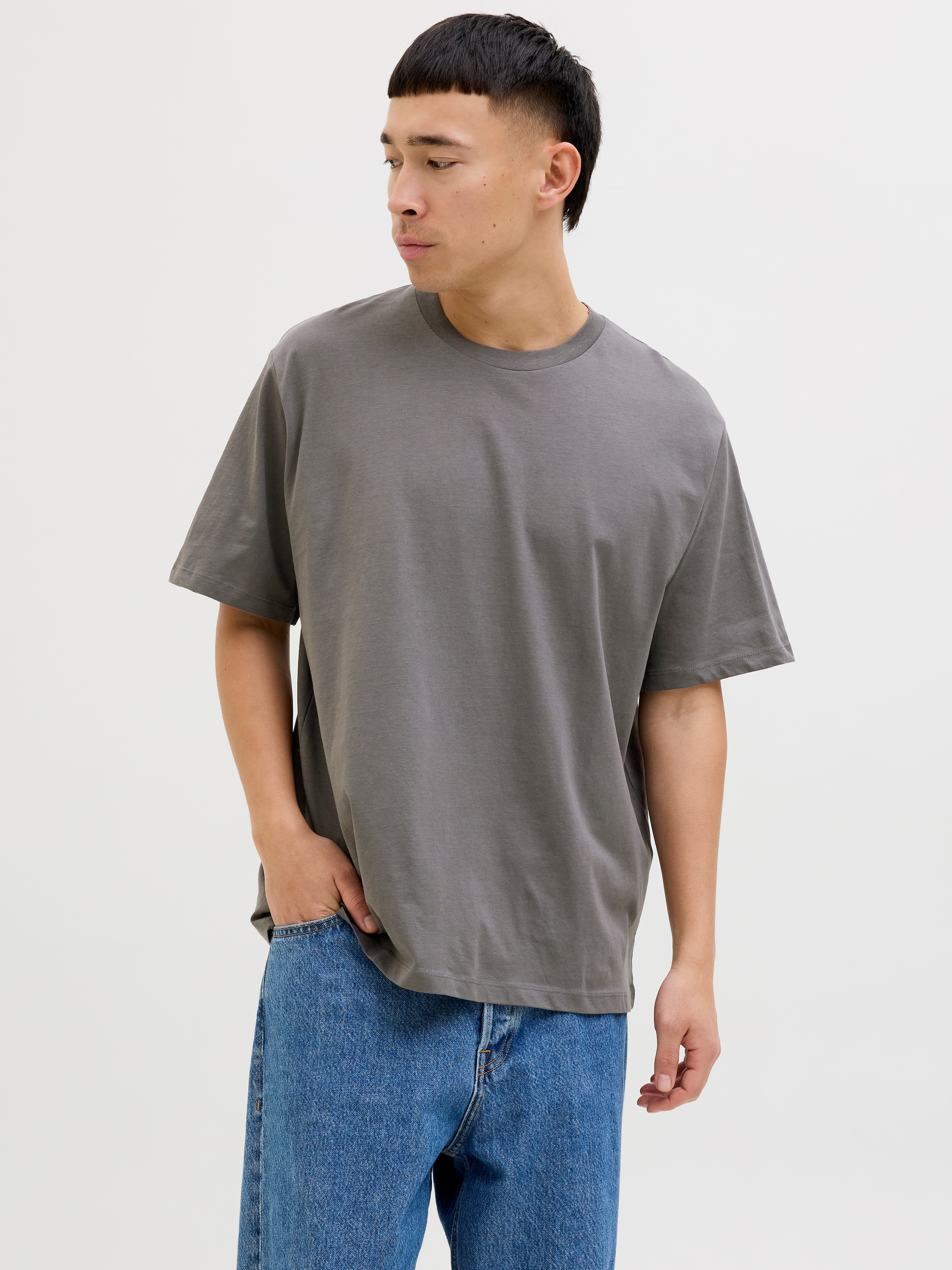 Jack & Jones Kurzarmshirt »JJHUGO LOOSE TEE SS CREW NECK 5PK MP«, (Packung, 5 tlg.)