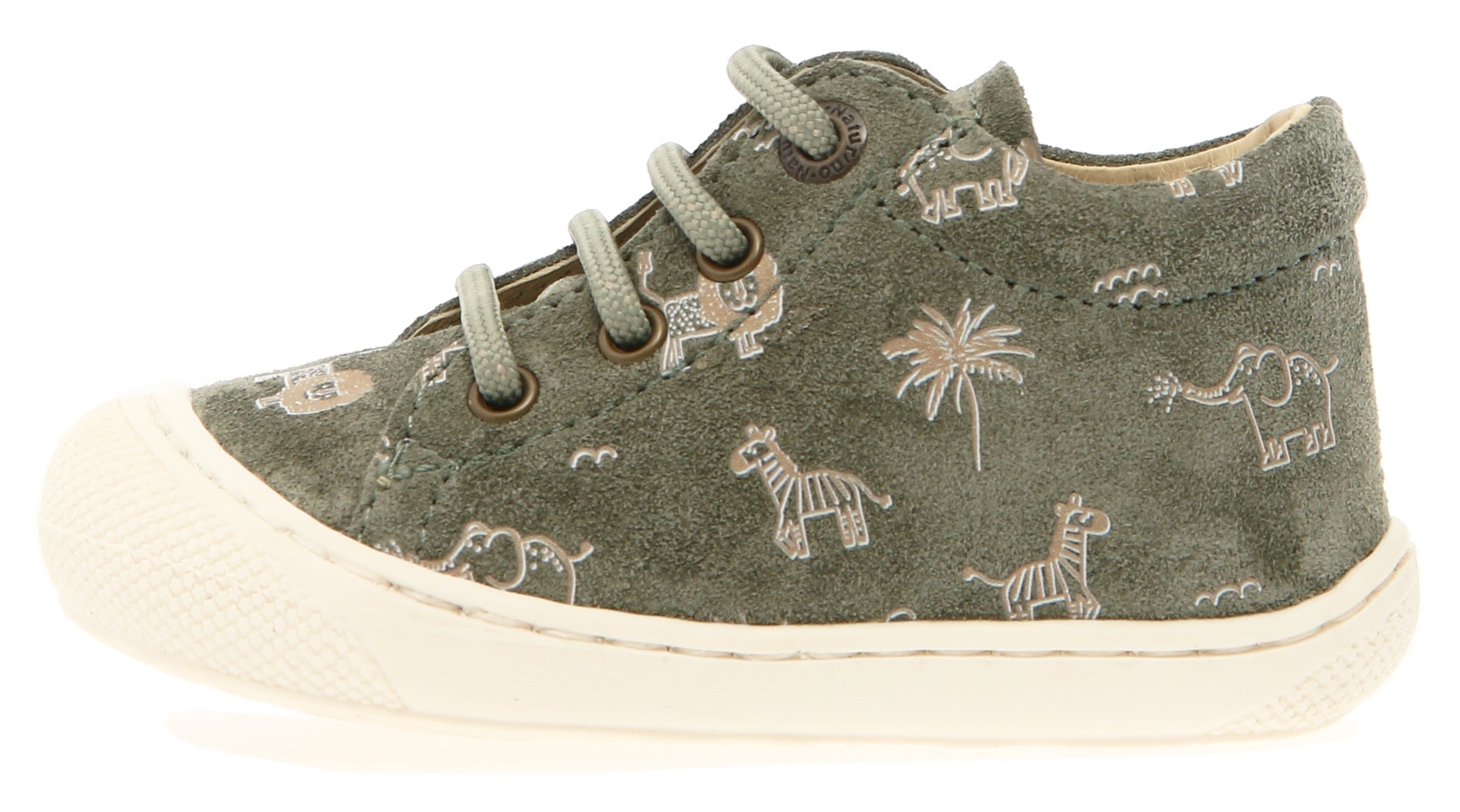 Naturino Lauflernschuh »COCOON PR. SAVANA«, Schnürschuh, Barfußschuh mit Print, Größenschablone zum Download