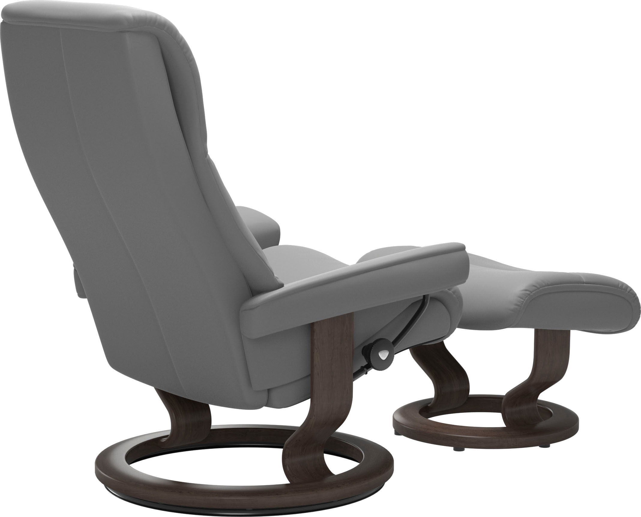 Stressless® Relaxsessel »View«, (Set, Relaxsessel mit Hocker), mit Classic Base, Größe M,Gestell Wenge