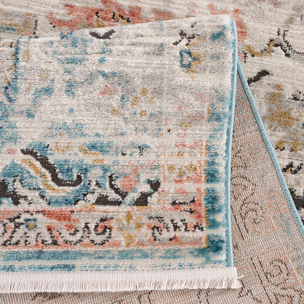 Carpet City Läufer »Novel 8627«, rechteckig, 11 mm Höhe, Vintage-Teppich mit Fransen, Used-Look, Weich, Multicolor, ideal für Flur & Diele