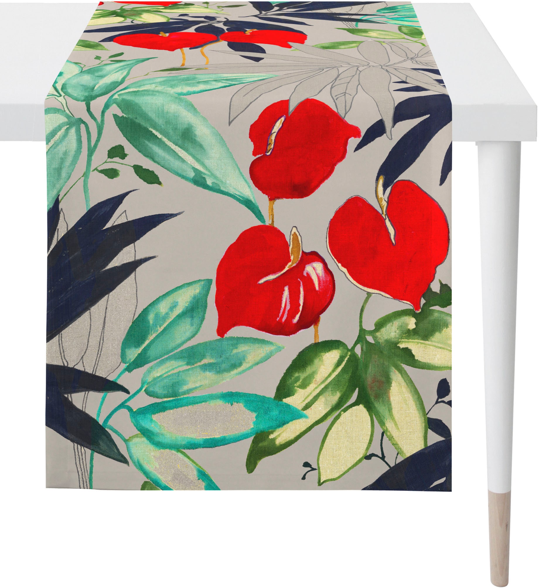 APELT Tischläufer »Letizia, LOFT STYLE, Sommerdeko, Sommer« Digitaldruck rot Obermaterial: 100% Baumwolle B/L: 48 cm x 150 cm
