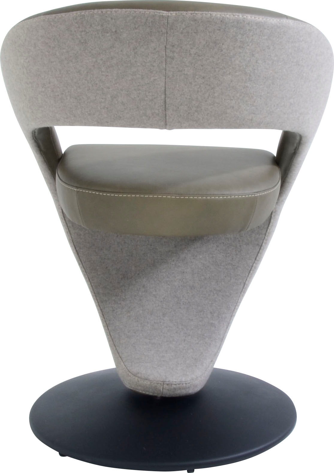 K+W Komfort & Wohnen Drehstuhl »Wave«, Leder CLOUD-Lodenstoff, Design-Drehs günstig online kaufen