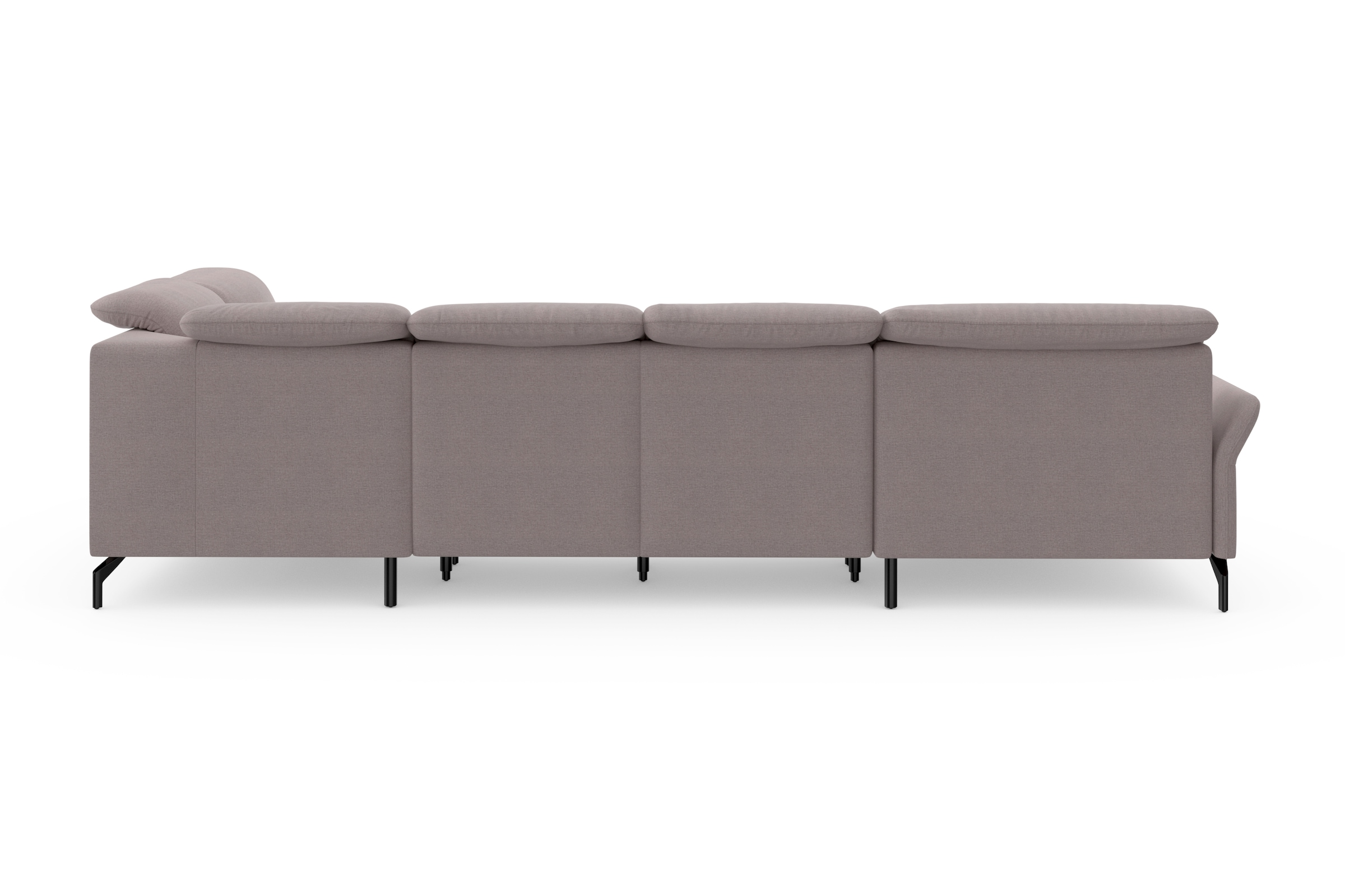 sit&more Wohnlandschaft »Fashion U-Form«, wahlweise mit Kopfteilverstellung, Vorziehsitz, motorisch, Metallfüße