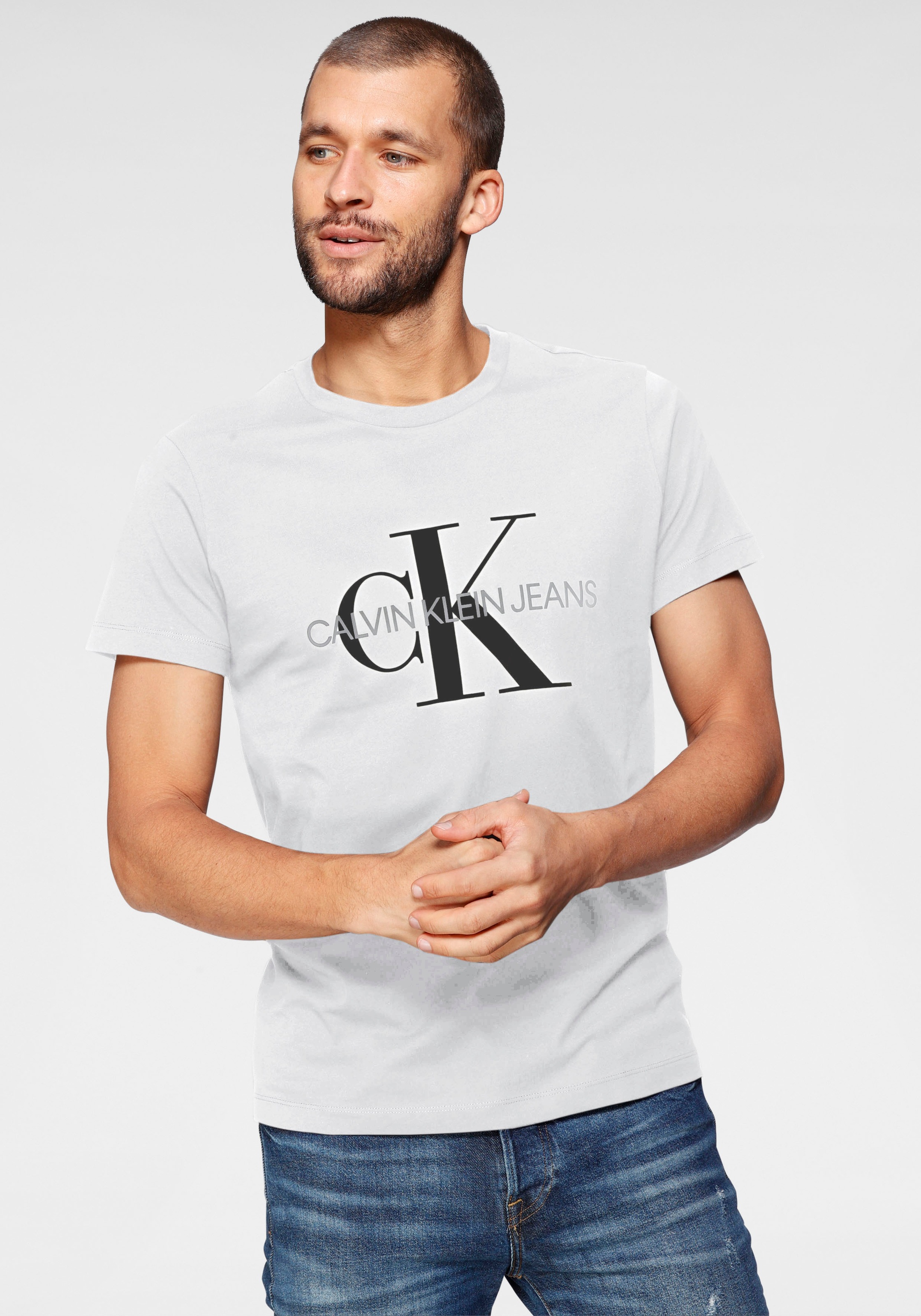 Calvin Klein Jeans T-Shirt »ICONIC MONOGRAM SLIM TEE« online bei