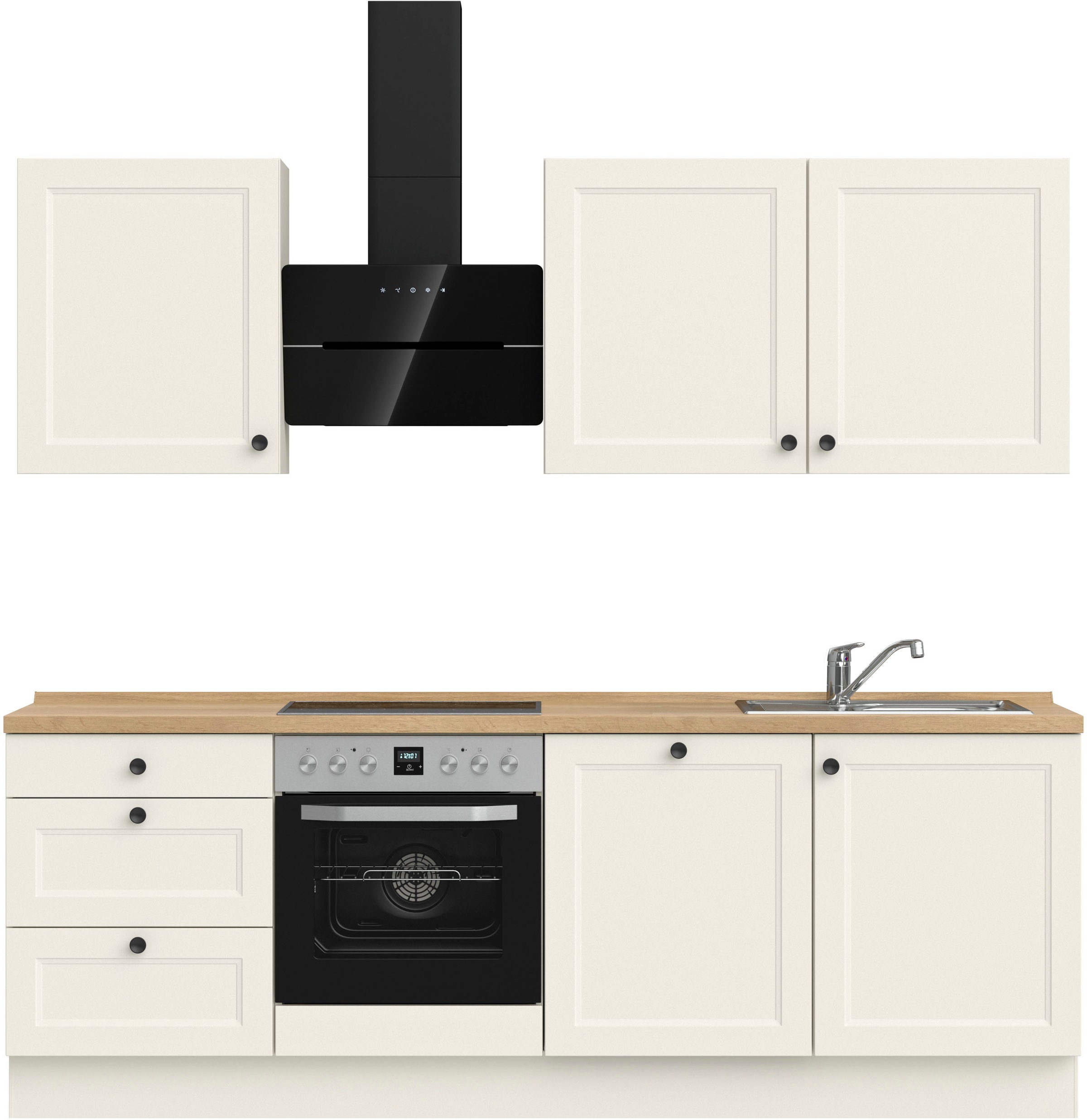 nobilia® Küchenzeile »"Cascada II"« vormontiert, Breite 240 cm, Ausrichtung günstig online kaufen