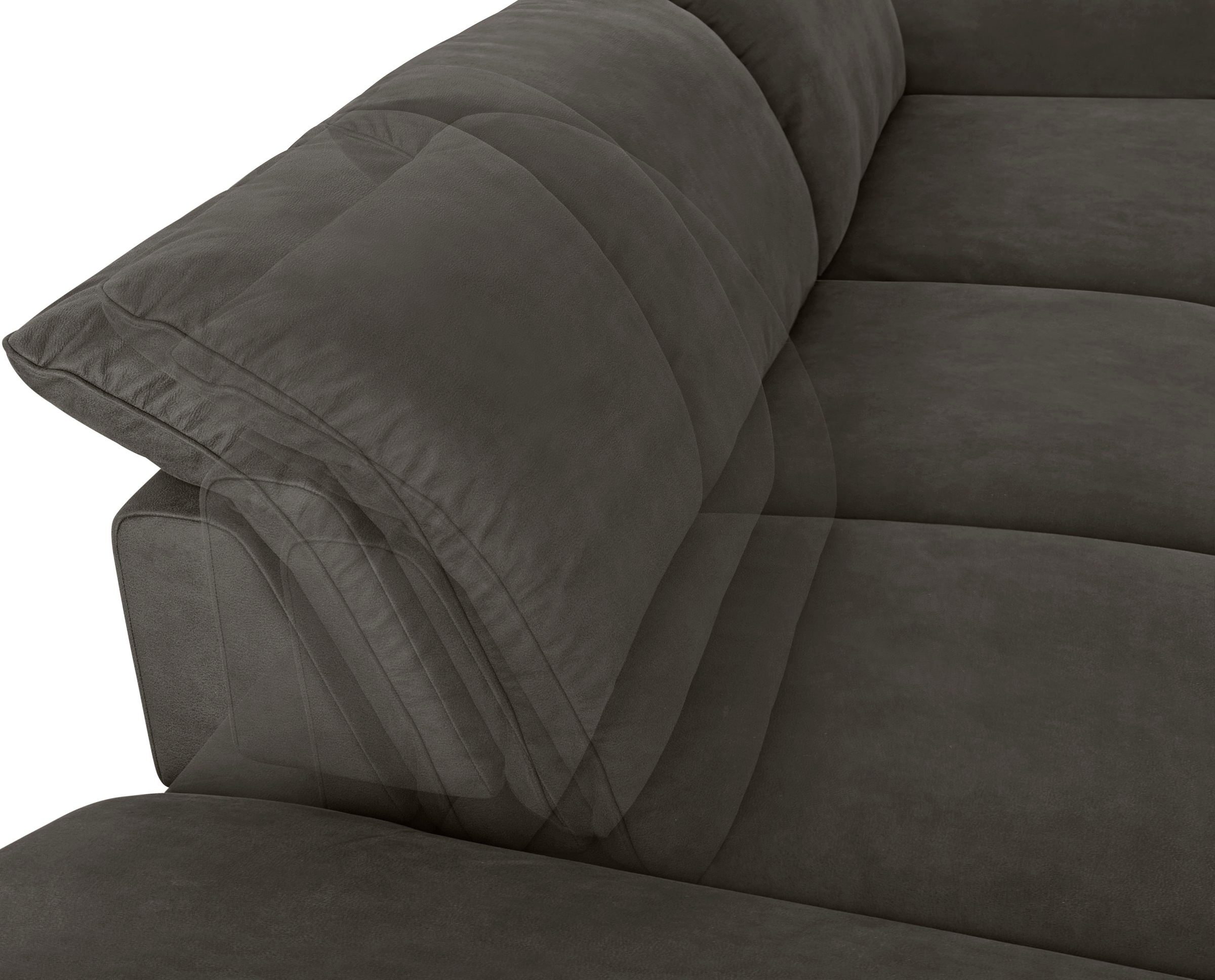 W.SCHILLIG Ecksofa »enjoy&MORE, Designsofa, bequem, zeitlos und elegant, L-Form«, mit Sitztiefenverstellung, Füße Chrom glänzend, Breite 340 cm