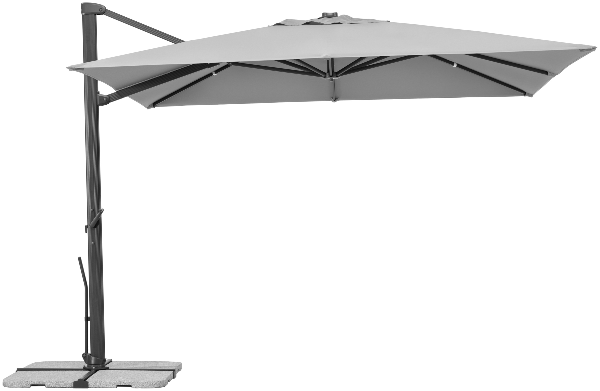 Schneider Schirme Ampelschirm »Rhodos Smart«, BxL: 300x300 cm, Alu/Polyester, inkl. Plattenständer/Schutzhülle