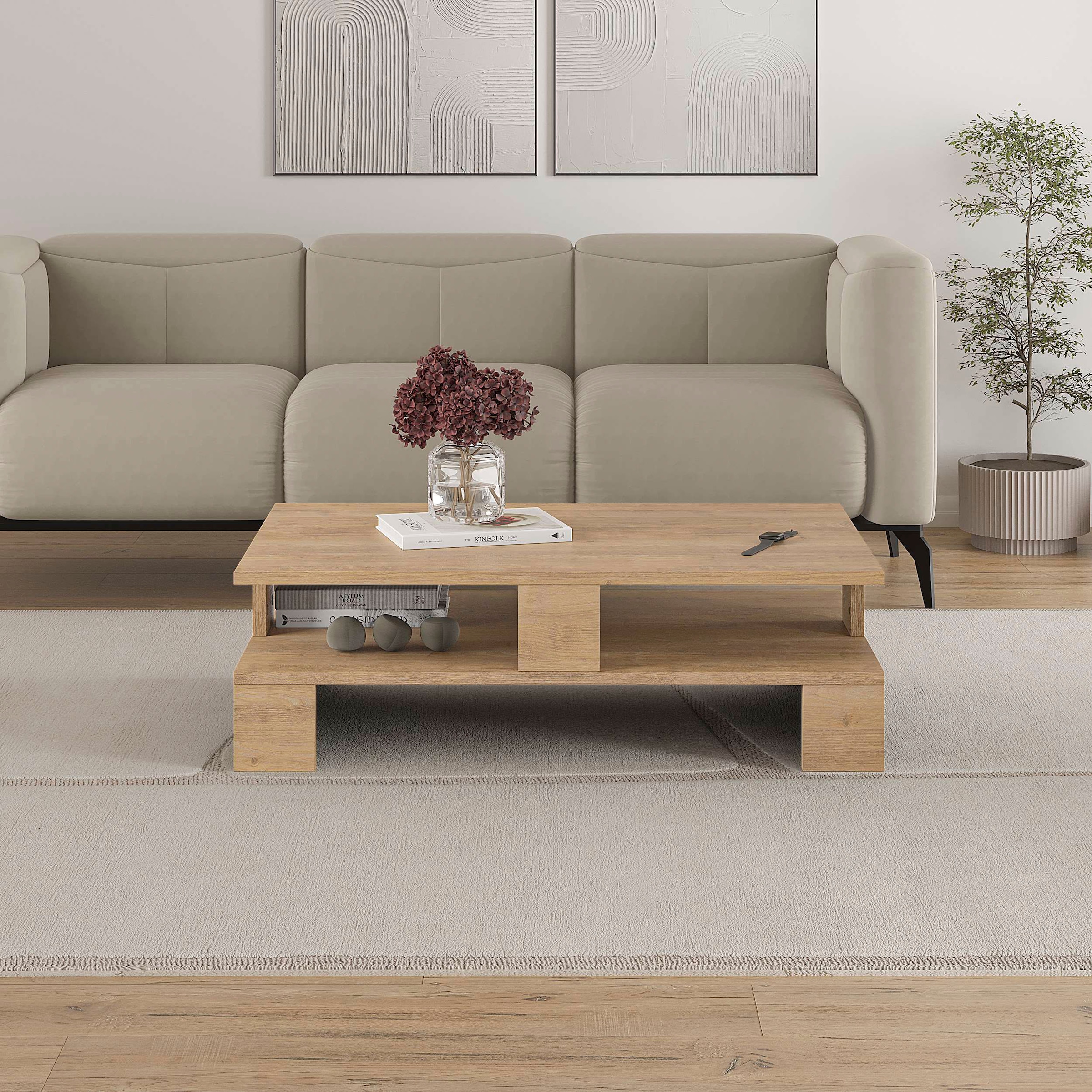 Decortie Couchtisch »MANSU COUCHTISCH«, (Packung, 1 St.), Leichte Montage, Lagerung, Platzsparend