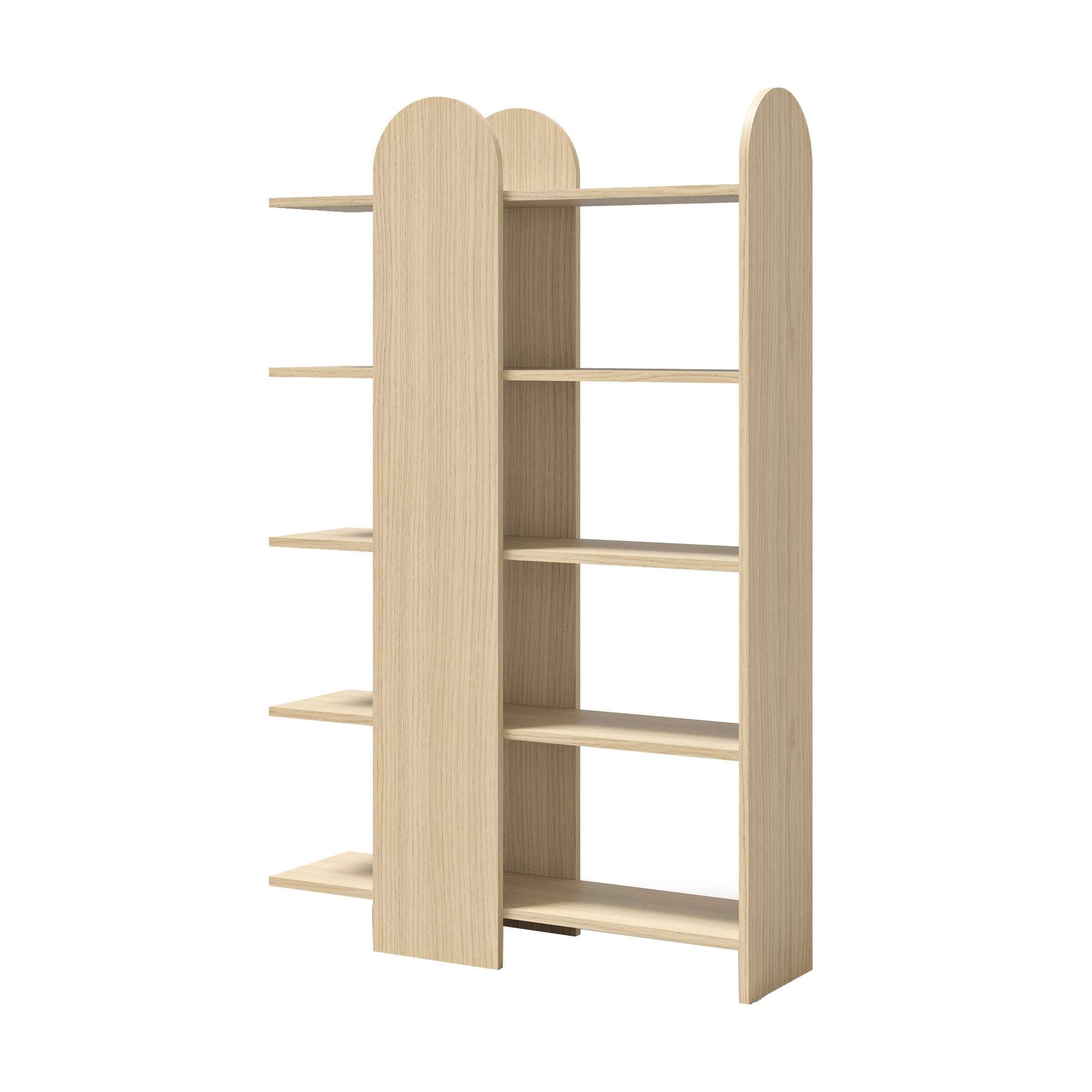 TemaHome Bücherregal »Venice, Offenes elegantes Designregal, 5 Ablagen, Höhe 175 cm«, mit abgerundete Aussenseiten, mit verstecktem Stauraum