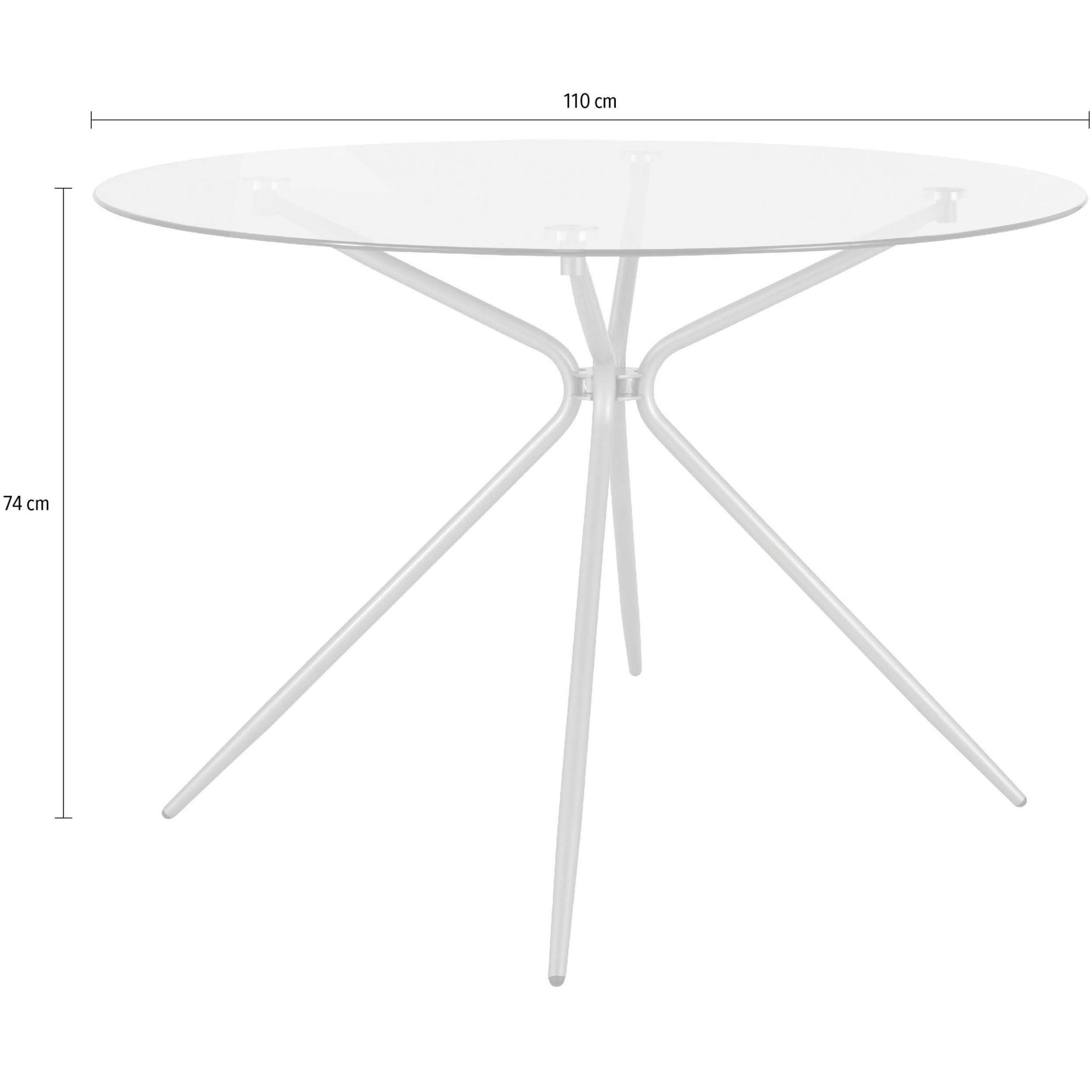 OTTO home Esstisch »Silvi, TOPSELLER!« Esstisch, Glastisch, Küchentisch, OTTOs Choice,  rund, Ø110 cm, Metallgestell