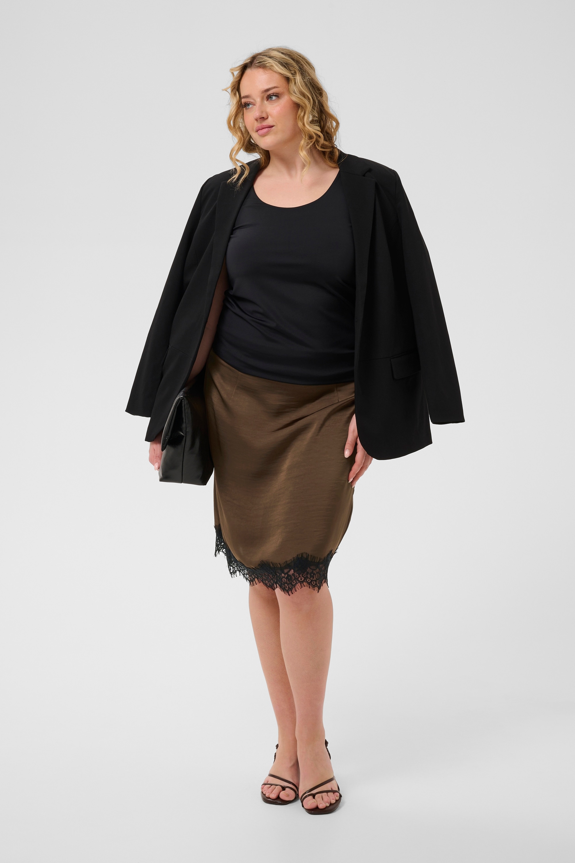 KAFFE Curve Midirock »Damen Rock KCjanie«