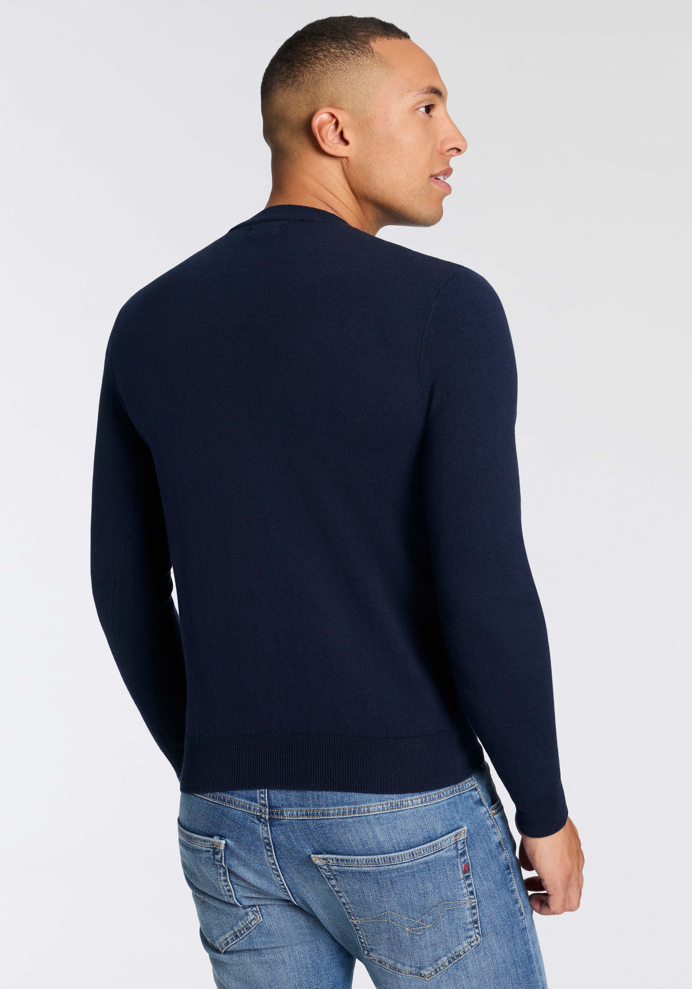 Replay Strickpullover mit Kaschmir-Anteil, Rundhals